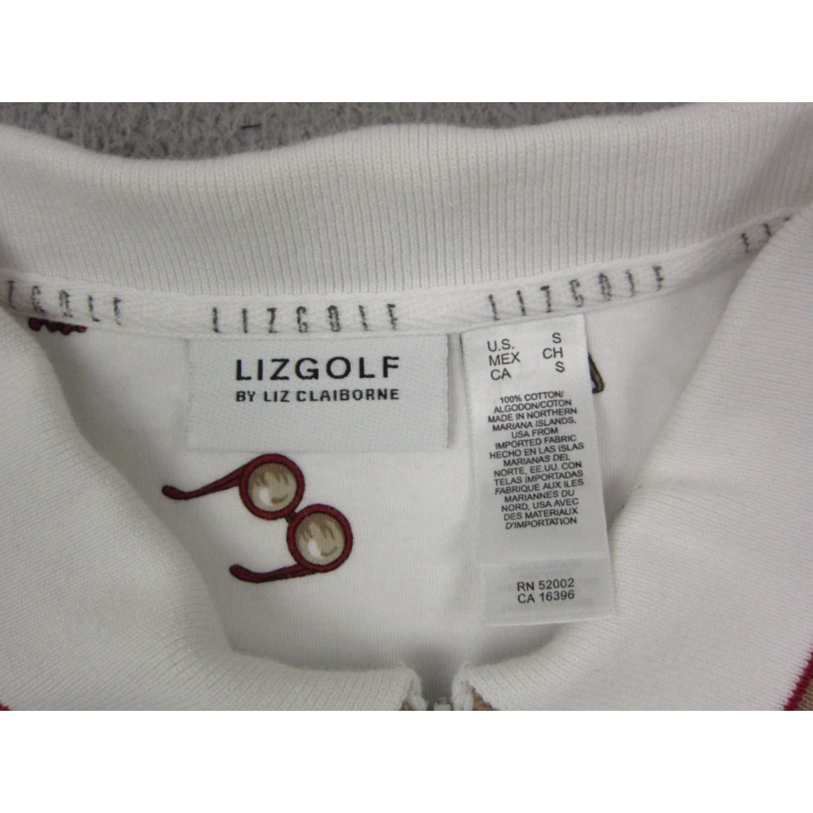 Liz Claiborne Liz Claiborne Polo Shirt Womens Small White Colorful Basic Casual Knit 100% Cotton Short Sleeve Cap Closure Bag AOP Modern Womens Apparel Polo shirt Size M / US 6-8 / IT 42-44 - 3 Thumbnail