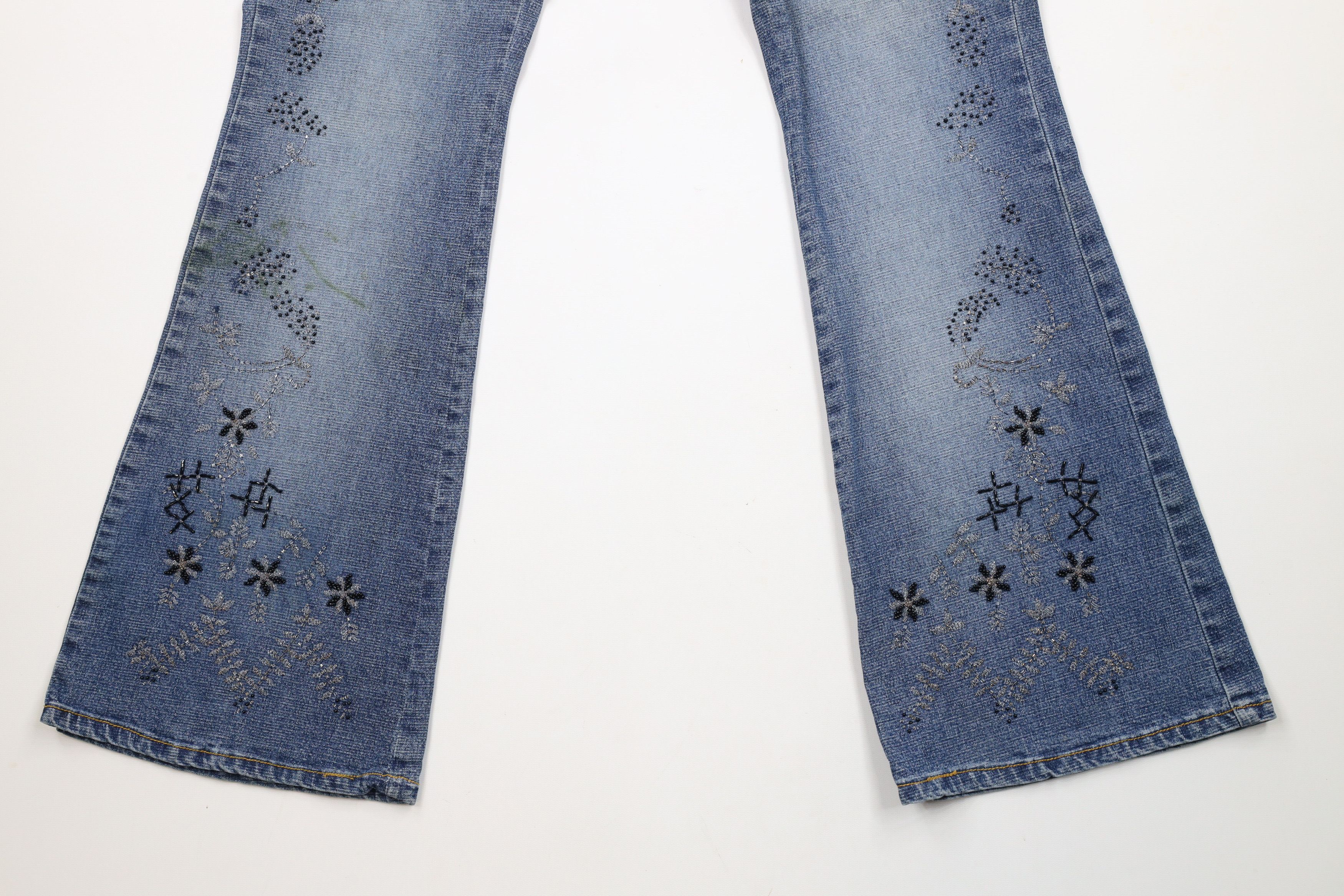Vintage Vintage 90s Y2K Streetwear Babydoll Flared Wide Leg Jeans Size 30" / US 8 / IT 44 - 4 Thumbnail