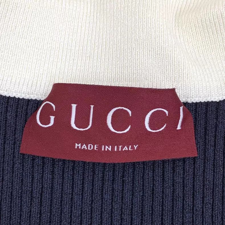 Gucci Gucci Colour-blocking logo striped cotton lapel short-slee Size M / US 6-8 / IT 42-44 - 6 Thumbnail