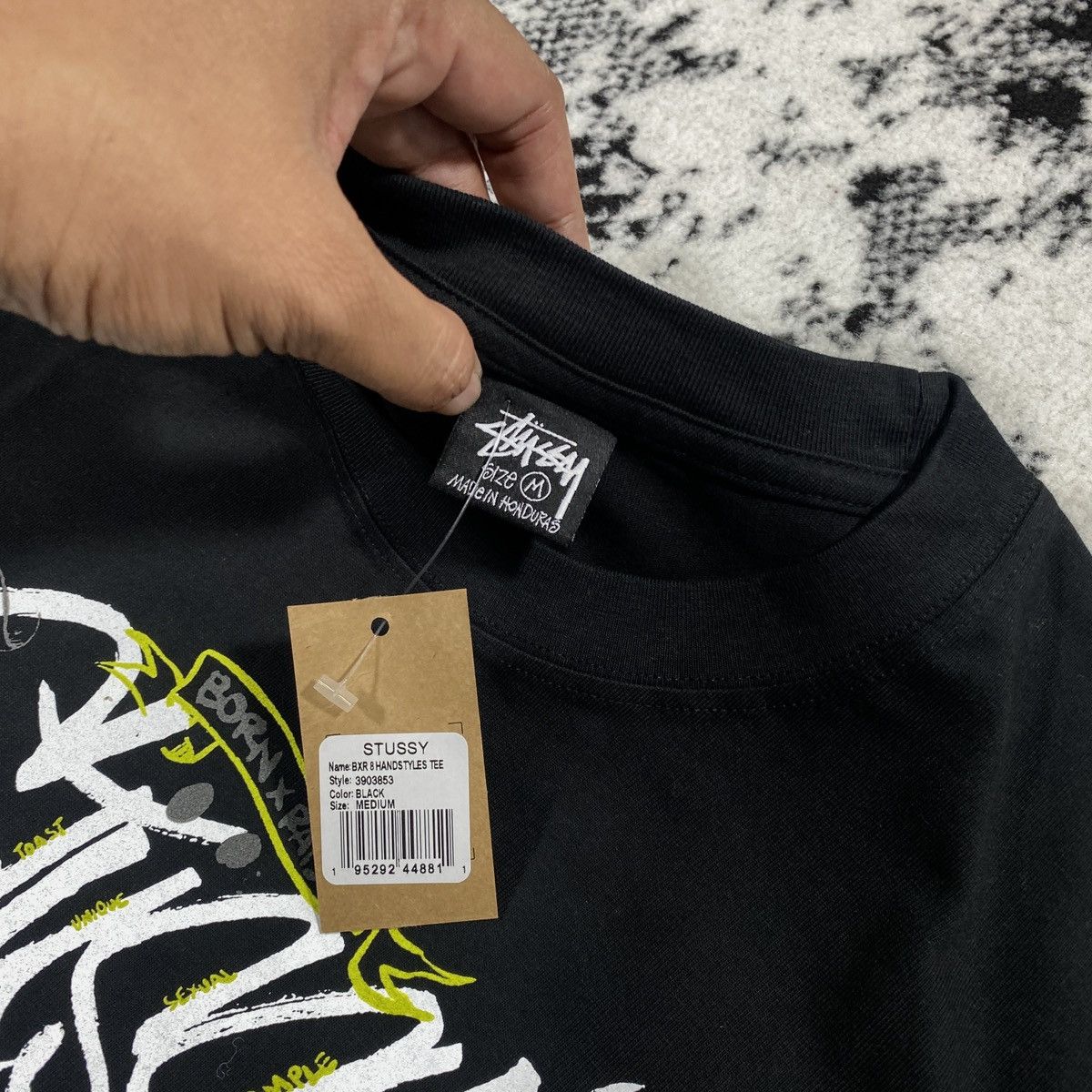 Stussy STUSSY BORN X RAISED 8 HANDSTYLES TEE IN BLACK Size US M / EU 48-50 / 2 - 5 Thumbnail