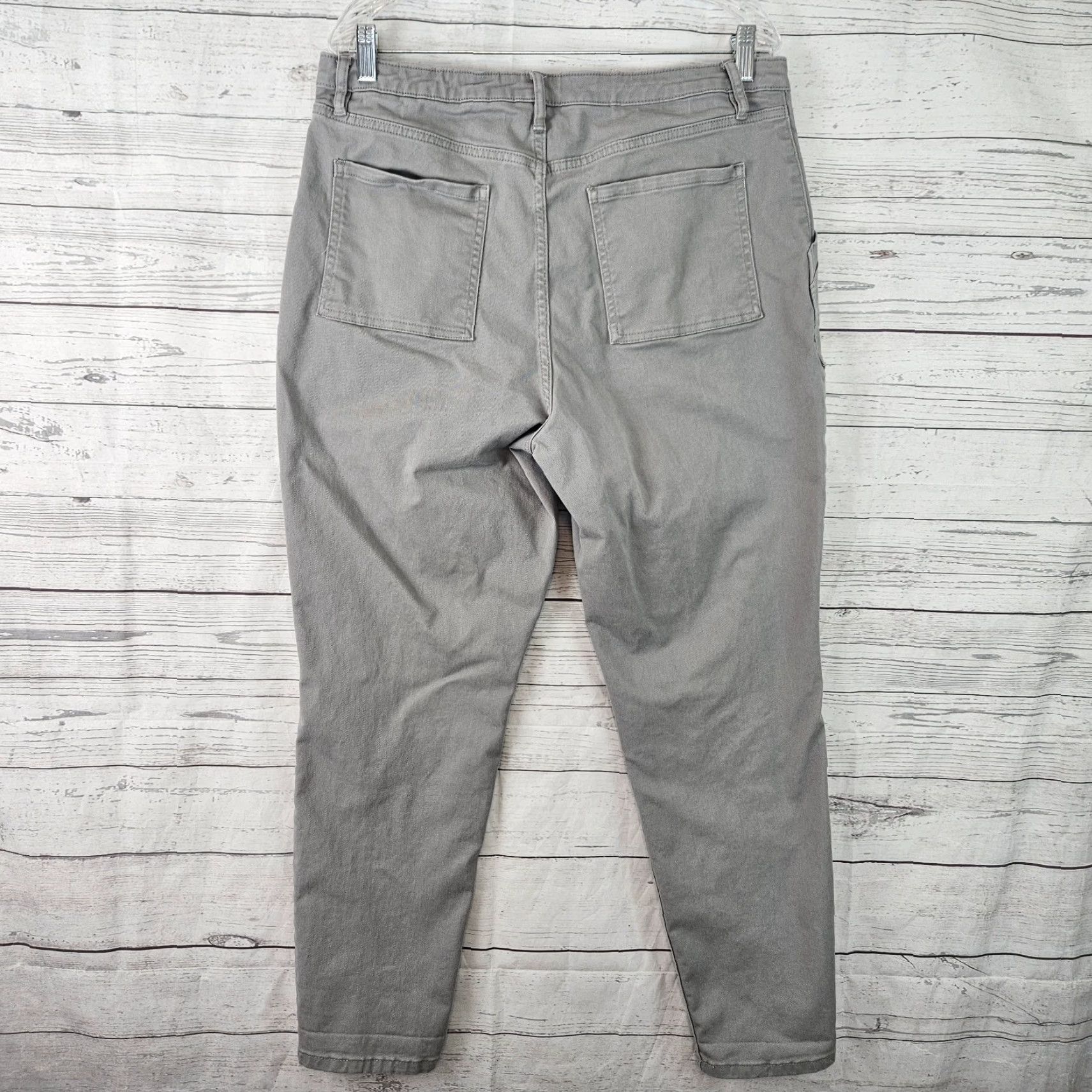 Banana Republic Banana Republic Womens Ankle Jeans Sz 14 Gray High Rise Denim Cotton Blend Regular Inseam 27.5 Rise 10.5+ Pattern: Solid Womens Jeans Size 36" / US 14 / IT 50 - 3 Thumbnail