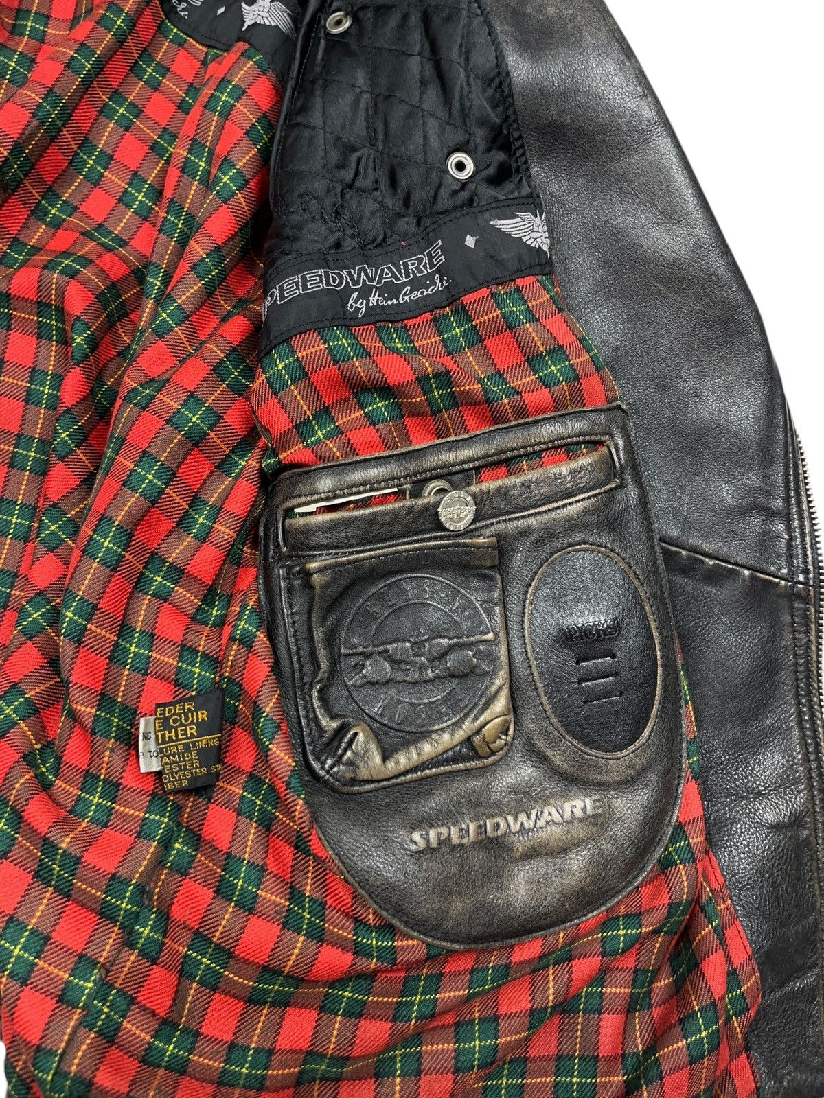 Brockum Vintage 1994 Guns n Roses Distressed Leather Biker Jacket Size US L / EU 52-54 / 3 - 21 Thumbnail