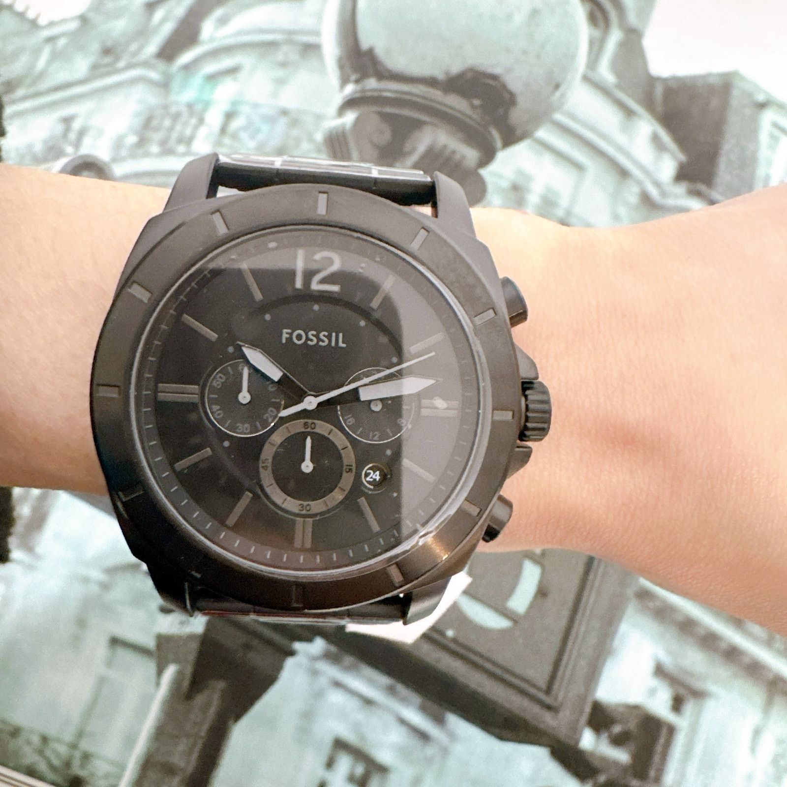 Fossil Fossil BQM2759 Privateer Chronograph Black Stainless Steel Size ONE SIZE - 6 Thumbnail