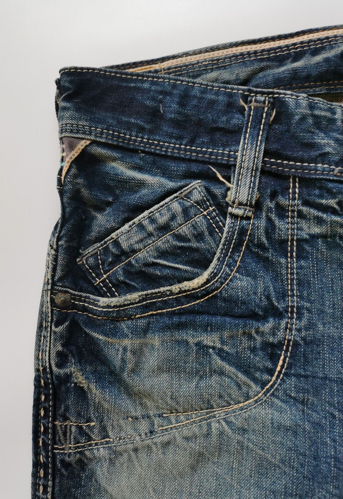 Edwin Brappers Lady Vintage Selvedge Bootcut Distressed Jeans Size 31" - 5 Thumbnail