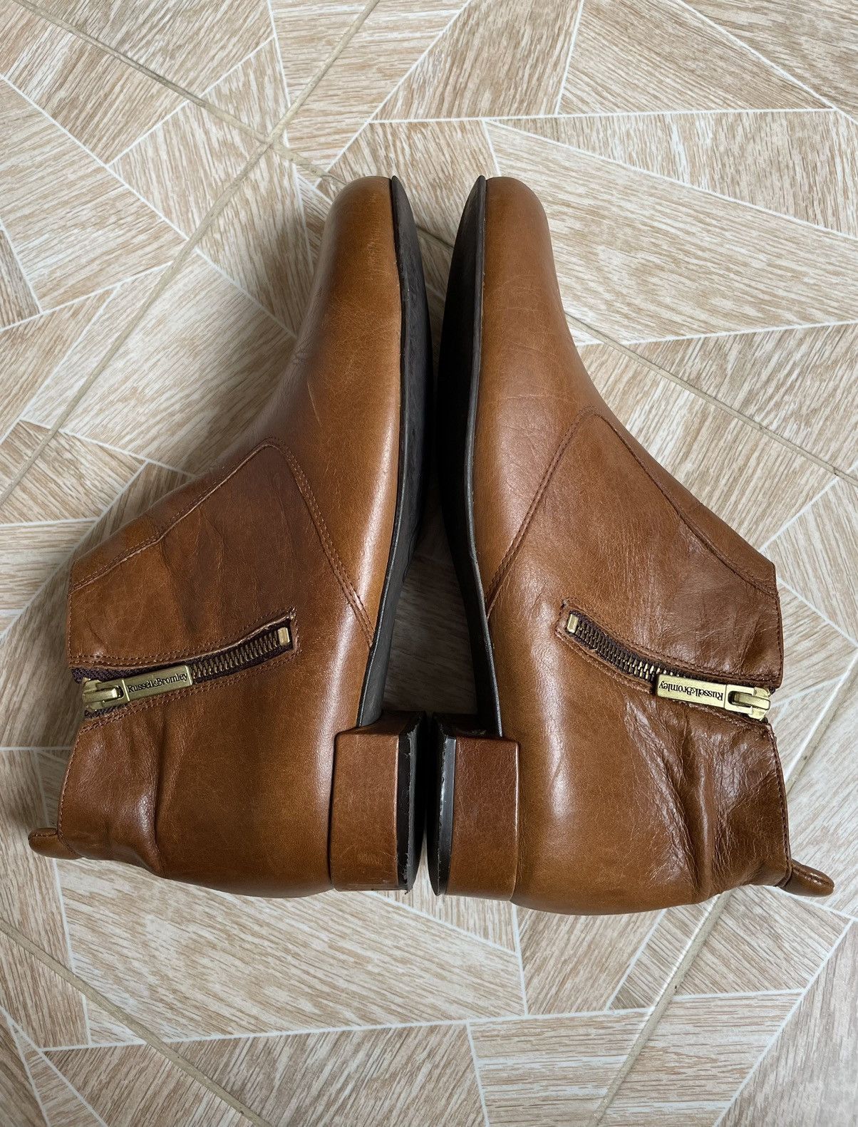 Leather × Russell & Bromley × Vintage Vintage Rare Russell and Bromley London Leather Brown Shoes Size US 8.5 / EU 41-42 - 4 Thumbnail