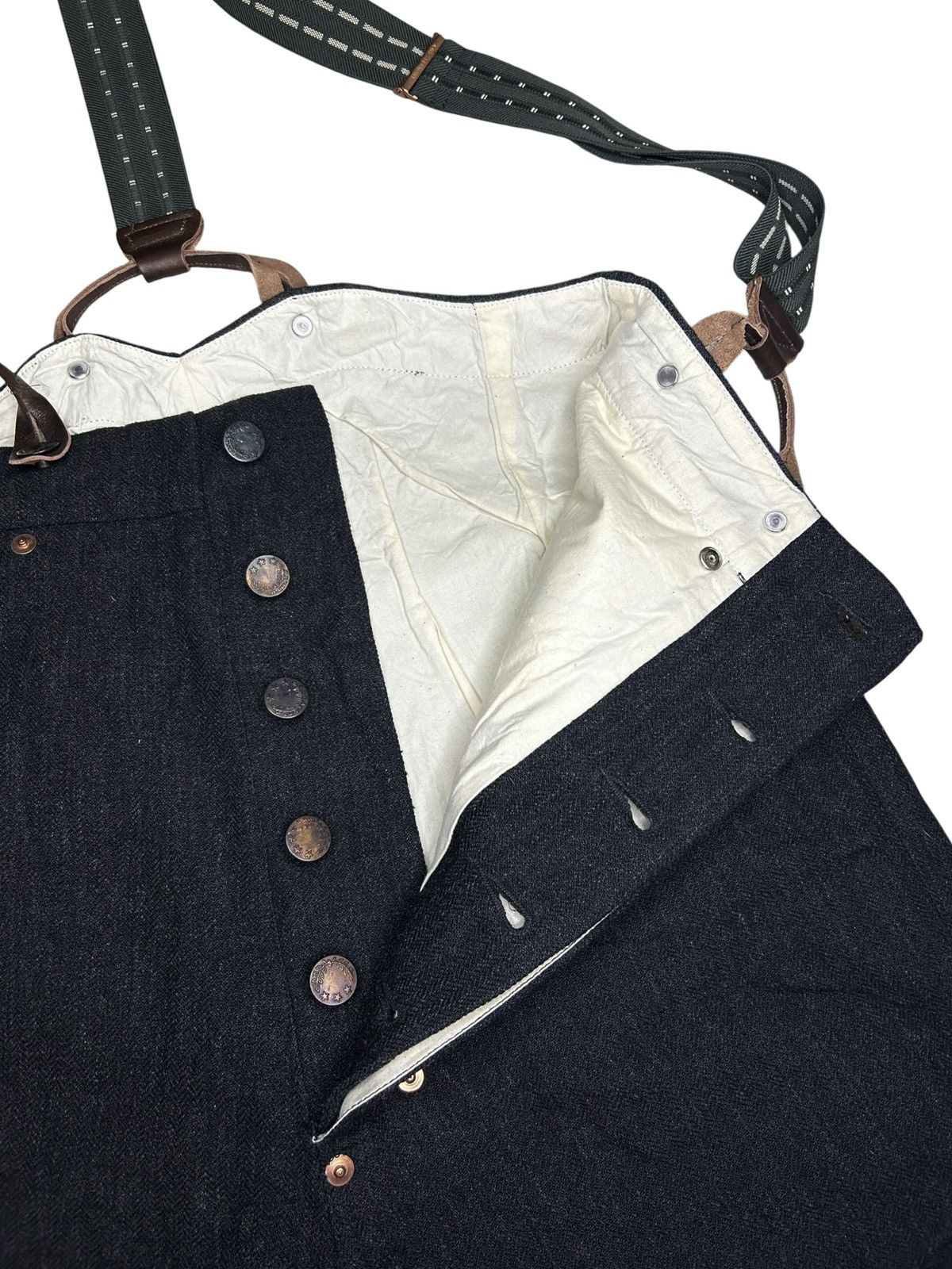 Paul Harnden Shoemakers 3/4 Denim with Suspenders Size US 28 / EU 44 - 9 Thumbnail
