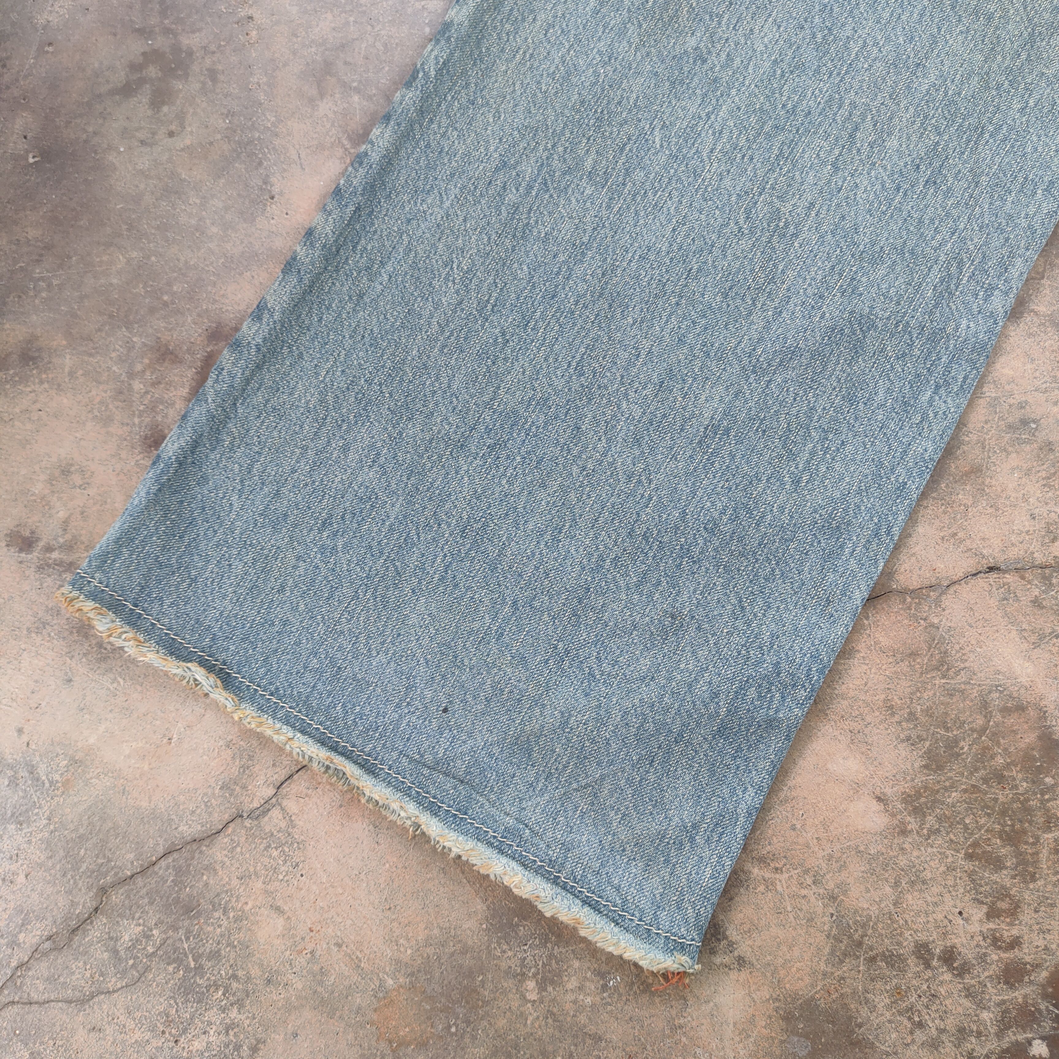 Japanese Brand Vtg japanese flare button fly faded denim jeans pants Size US 32 / EU 48 - 14 Thumbnail