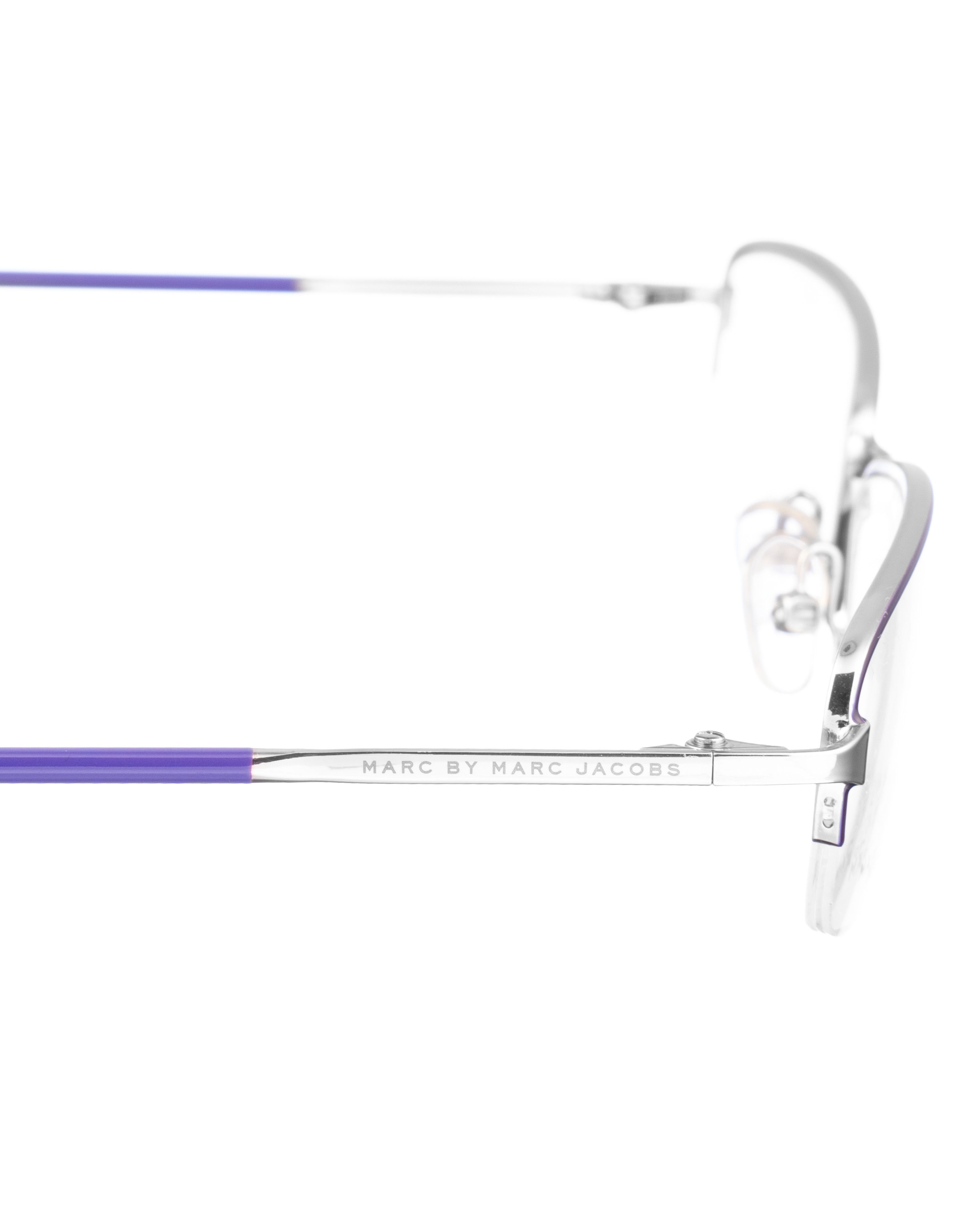 Marc by Marc Jacobs Marc by Marc Jacobs 00s Half-Rim Purple Glasses Size ONE SIZE - 3 Thumbnail