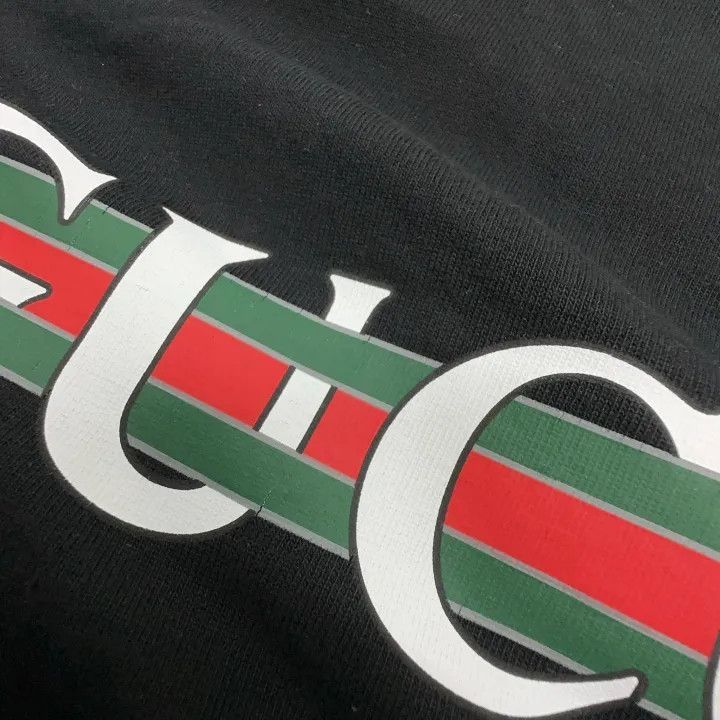 Gucci Gucci Gucci Logo Relaxed Fit Black T-Shirt -2506 Size US L / EU 52-54 / 3 - 6 Thumbnail