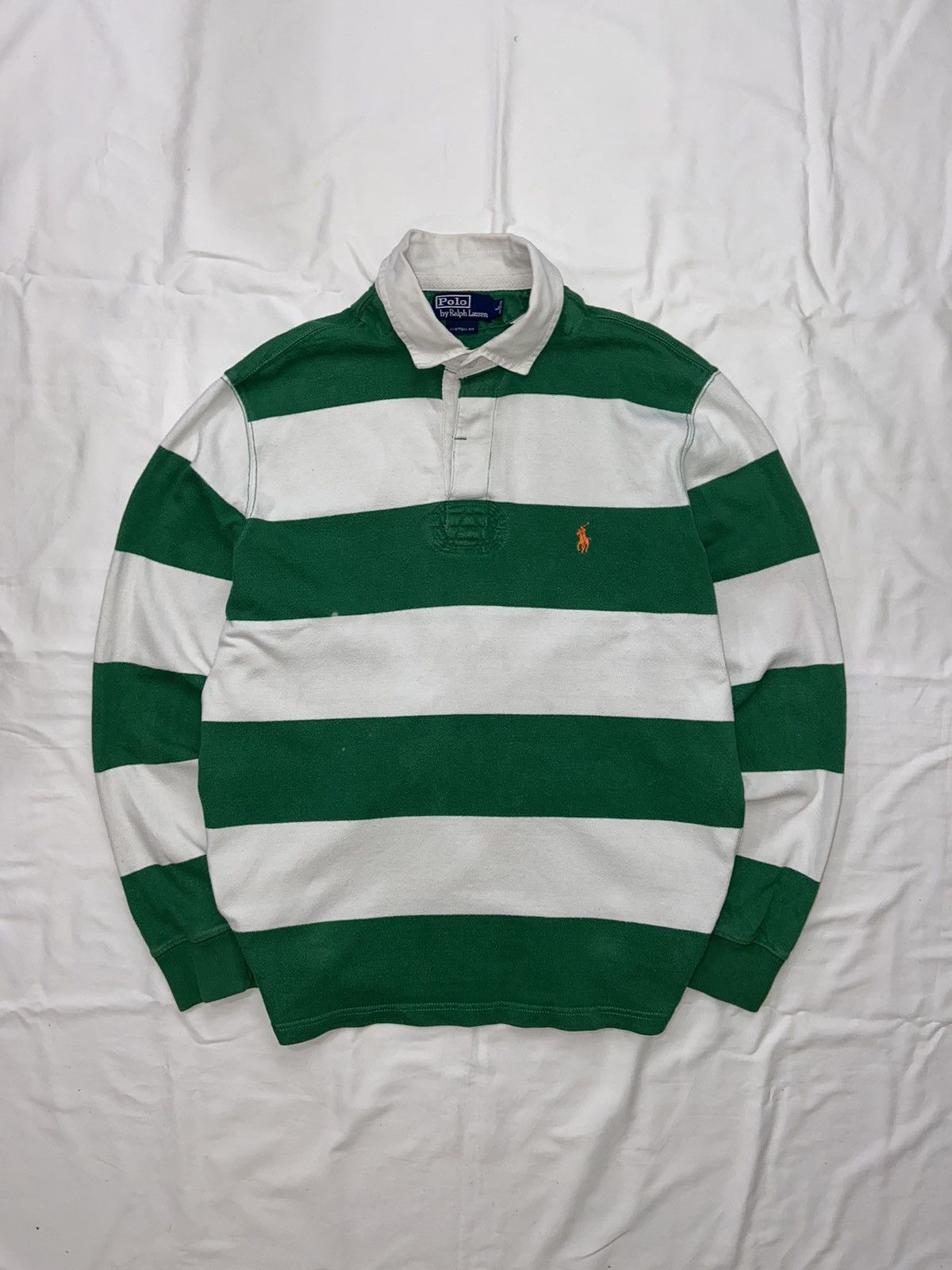 Luxury × Polo Ralph Lauren × Vintage Vintage Y2K Rugby Striped Polo ...