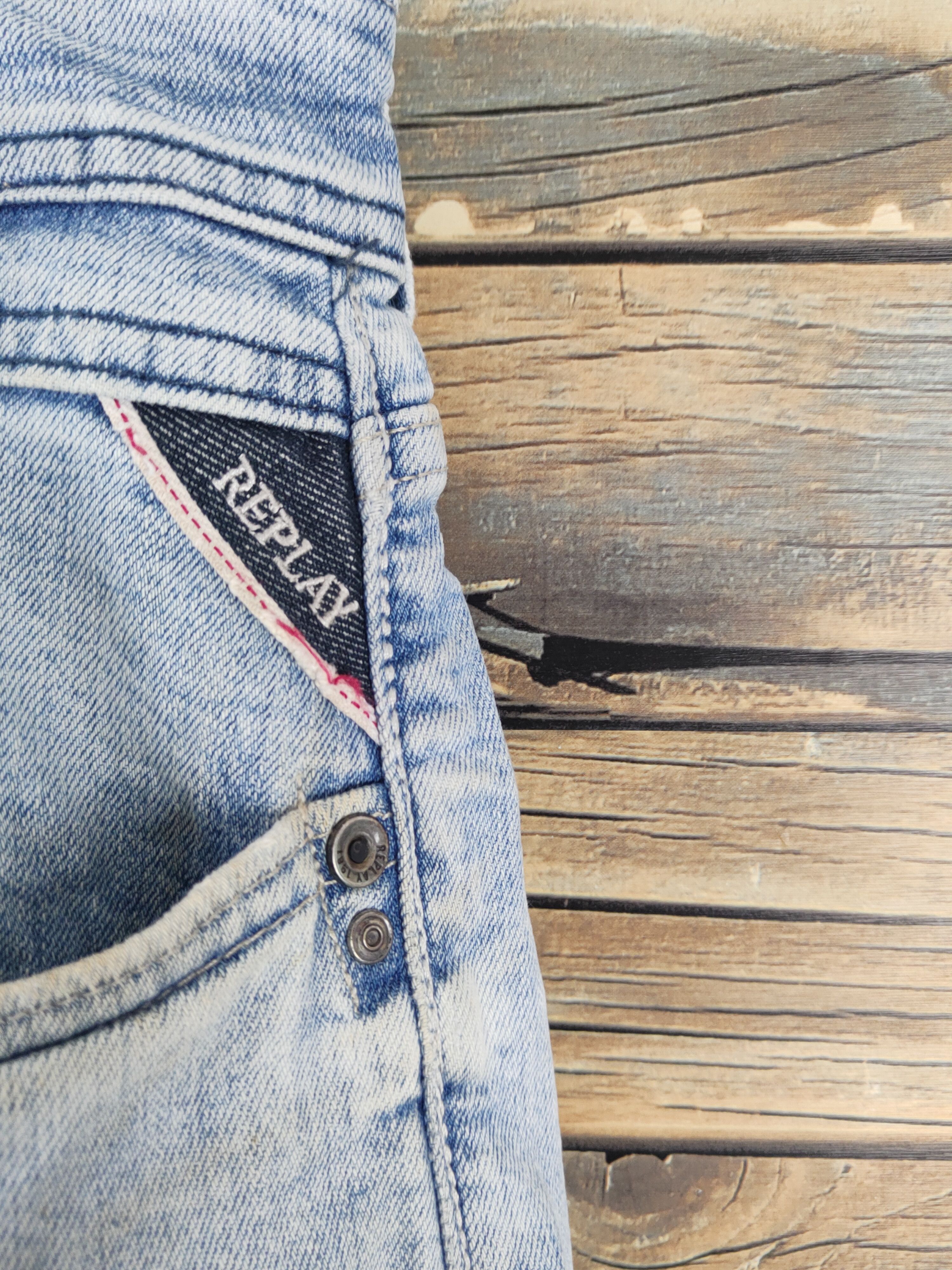Replay Replay Light Blue Distressed Ripped denim Jeans #W1878 Size US 33 - 5 Thumbnail