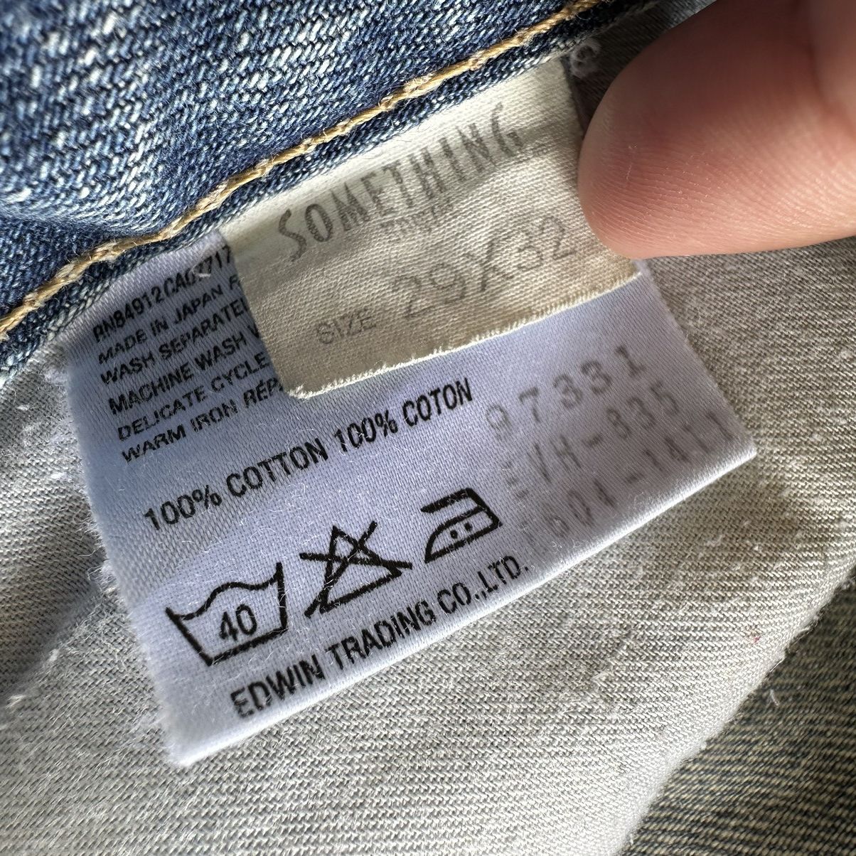Edwin × Jean × Vintage Vintage Edwin Distress Faded Something Denim Jean Pant W31 Size US 31 - 6 Thumbnail