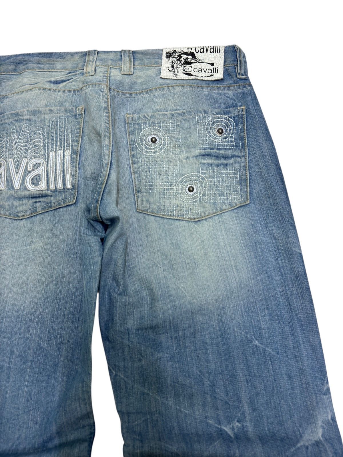Just Cavalli Vintage JUST CAVALLI CLAW MARK EMBROIDERY LOGO DENIM Size US 31 - 13 Thumbnail