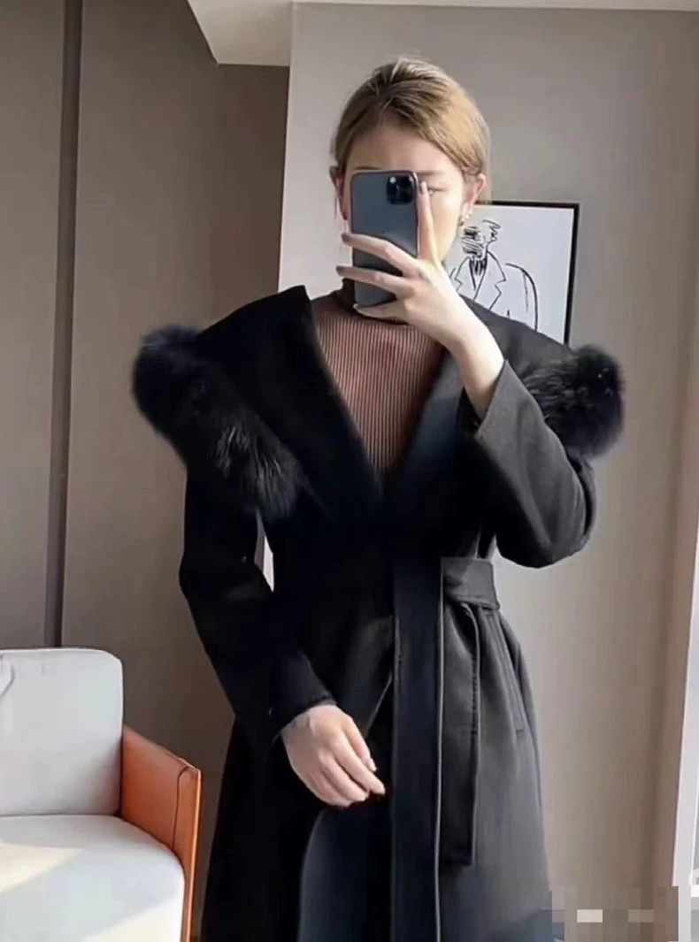 Max Mara Max Mara Fur Collar Coat Wool Thermal Midi Jacket Size S / US 4 / IT 40 - 9 Thumbnail