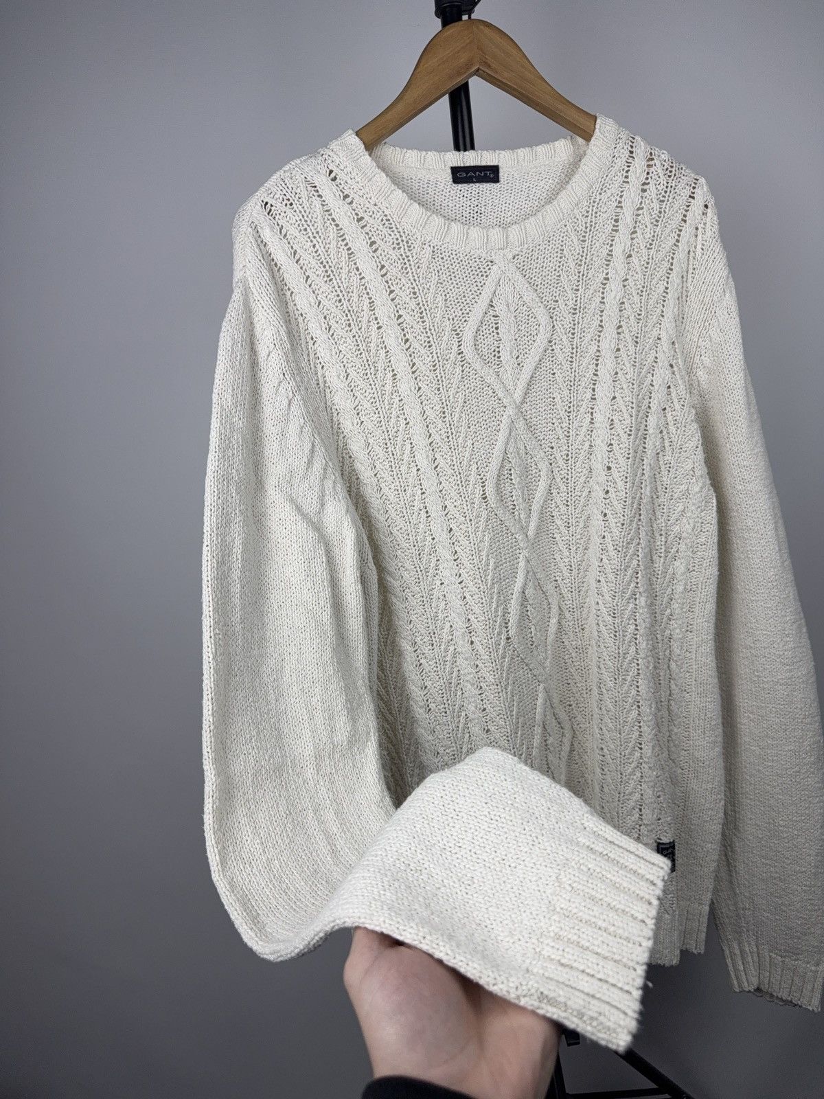 Gant Luxury GANT Italy Cable Knit Hemp Cotton Sweater Sailing L Size US L / EU 52-54 / 3 - 6 Thumbnail
