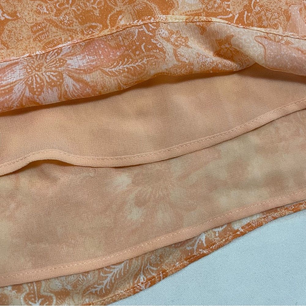 House of Harlow NWT New House of Harlow 1960 Orange Flutter Sleeve Blouse T Size XS / US 0-2 / IT 36-38 - 9 Thumbnail