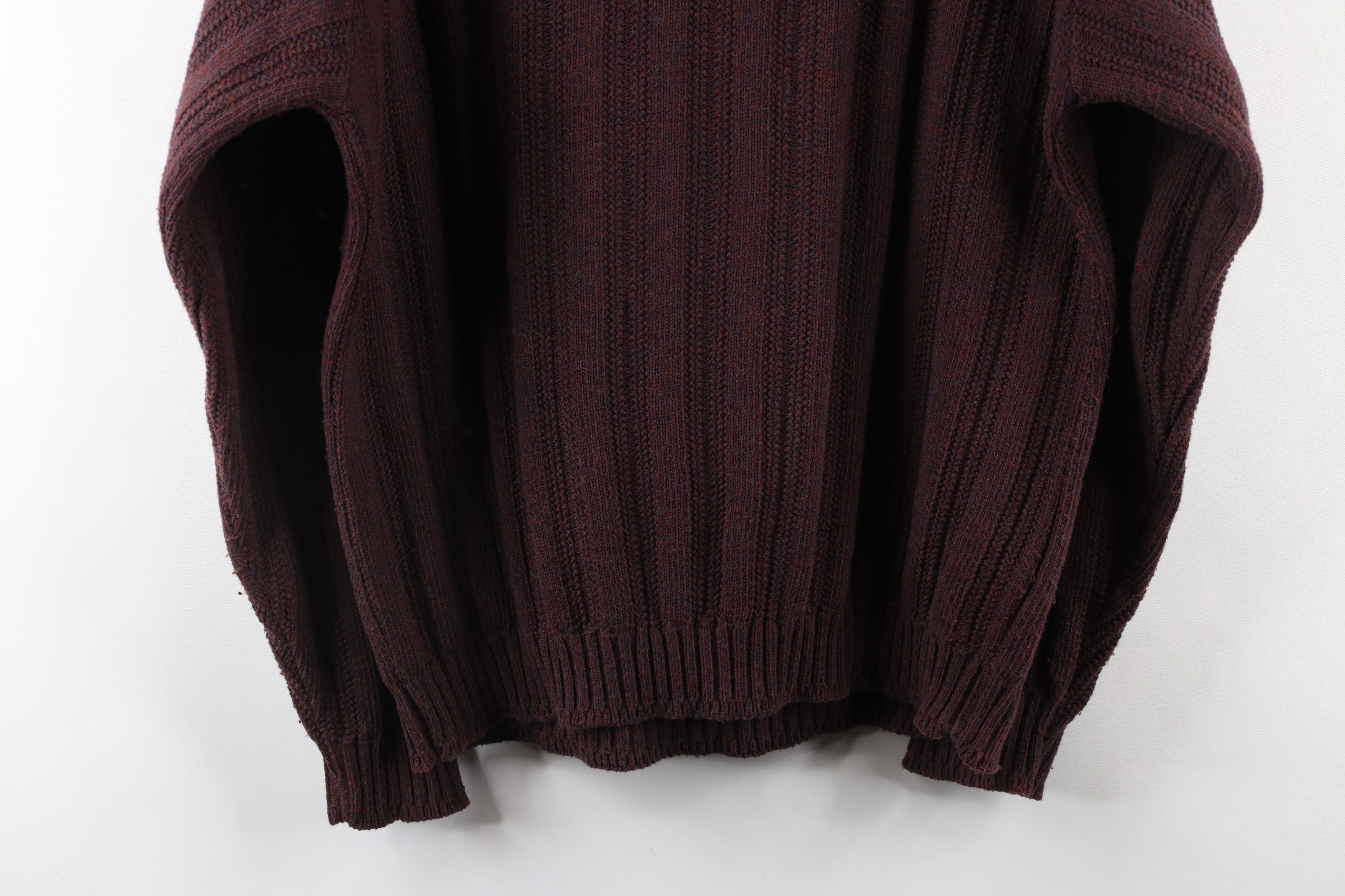 Vintage Vintage 90s Streetwear Framed Ribbed Knit Sweater Red USA Size US L / EU 52-54 / 3 - 7 Thumbnail