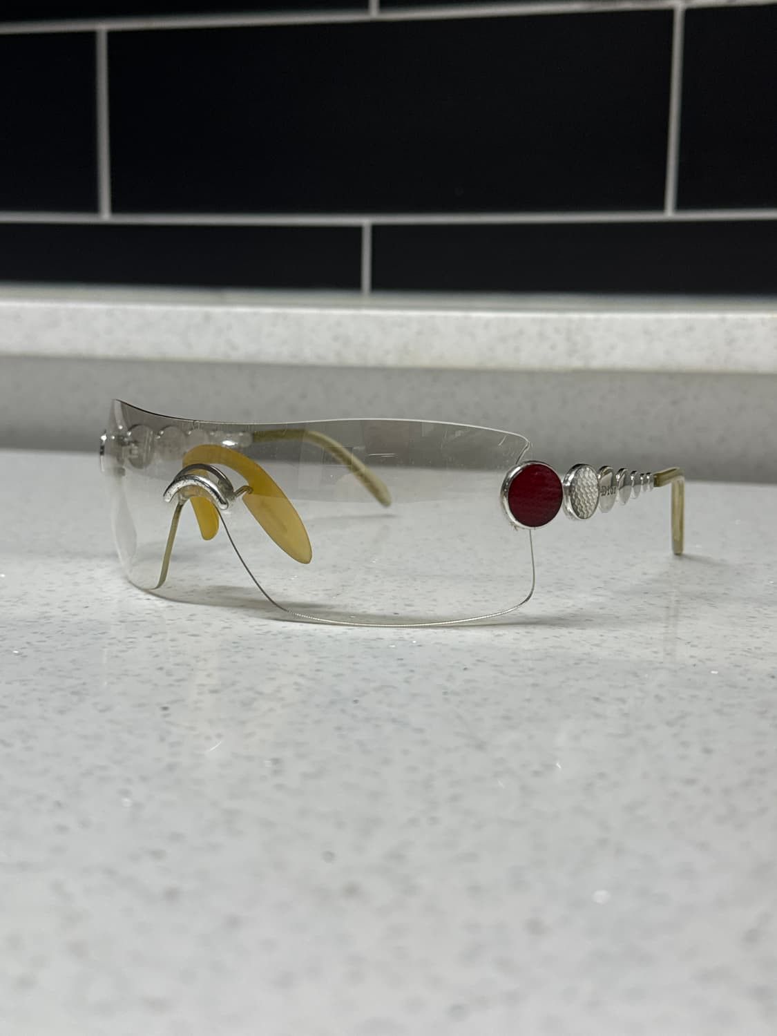 Dior × John Galliano Dior X John Galliano "FACE SHIELD" Goggle Sunglasses Size ONE SIZE - 2 Thumbnail