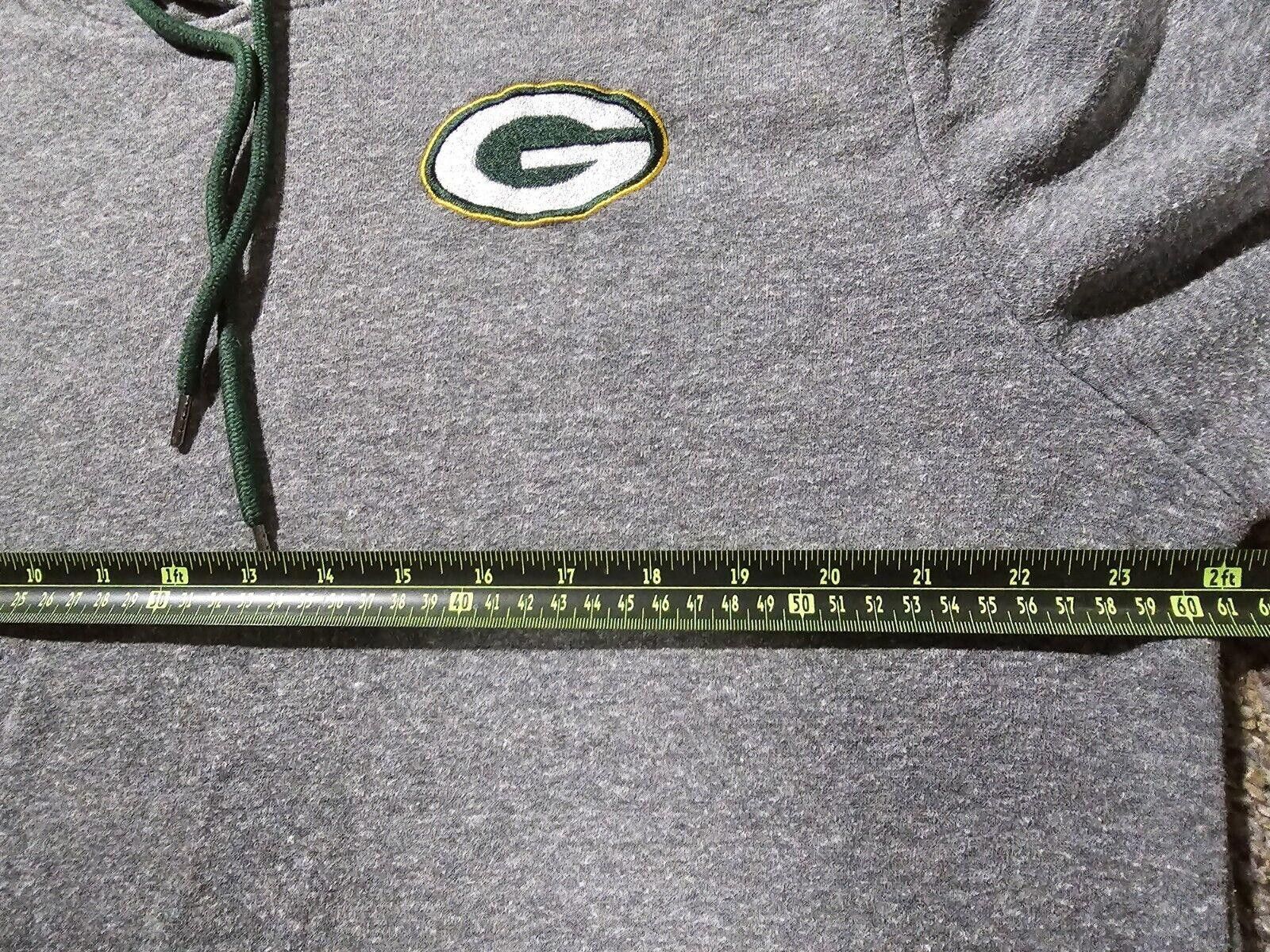 Designer Green Bay Packers NFL Team Apparel Men's L Hoodie Green Gray Size ONE SIZE - 7 Thumbnail