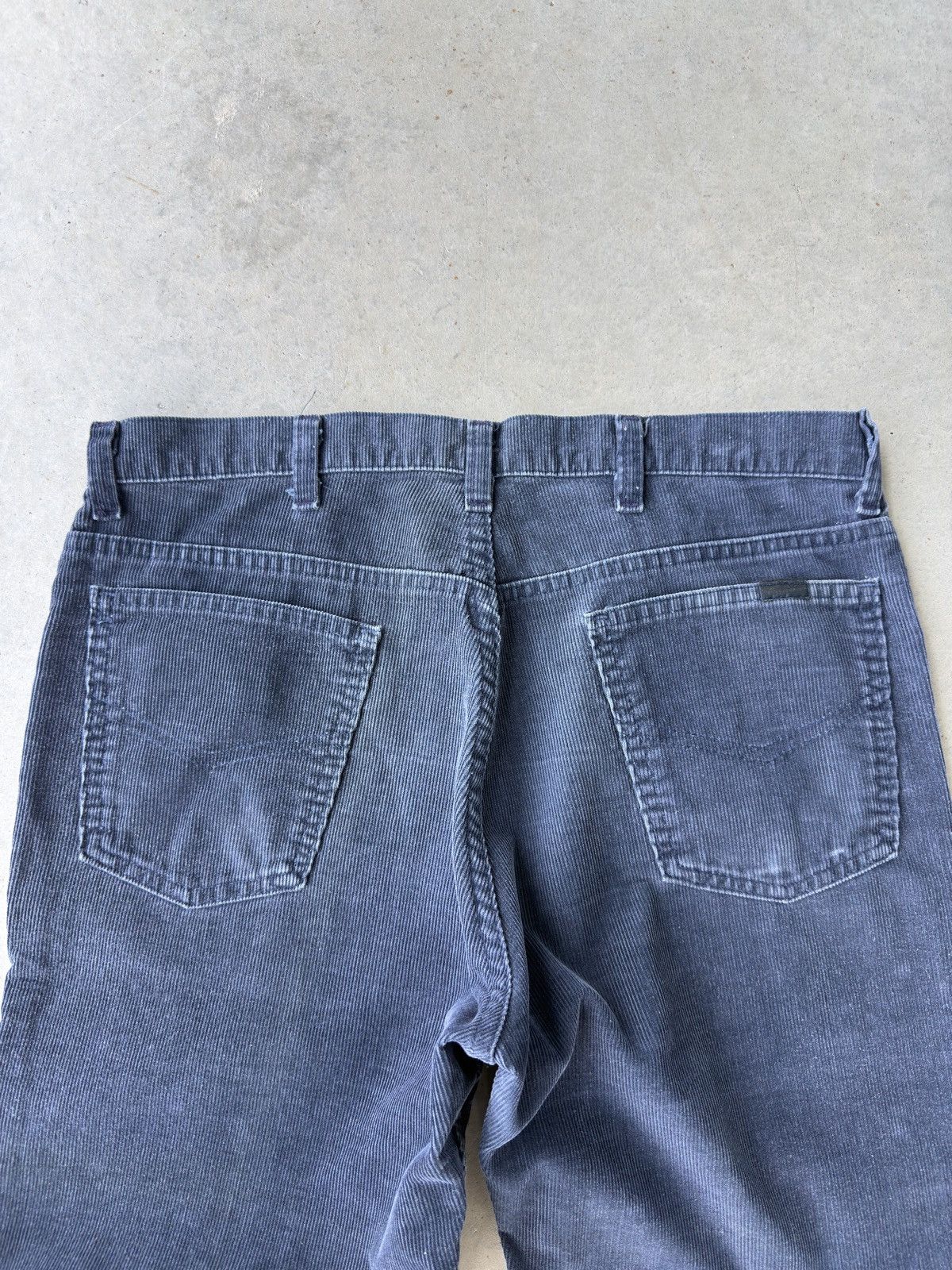 Vintage Vintage 90s Roebucks Navy Blue Corduroy Loose Fit Pants Size US 34 / EU 50 - 3 Thumbnail