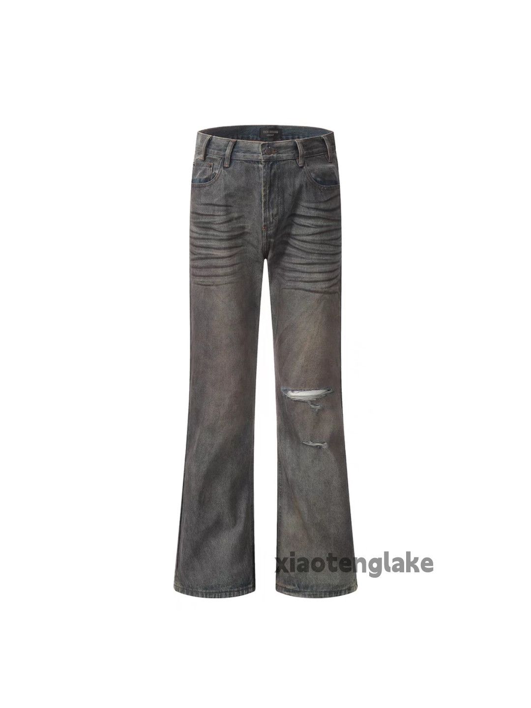 Jean × Vintage washed faded punk grunge bootcut damaged stain jeans Size US 30 / EU 46 - 3 Thumbnail