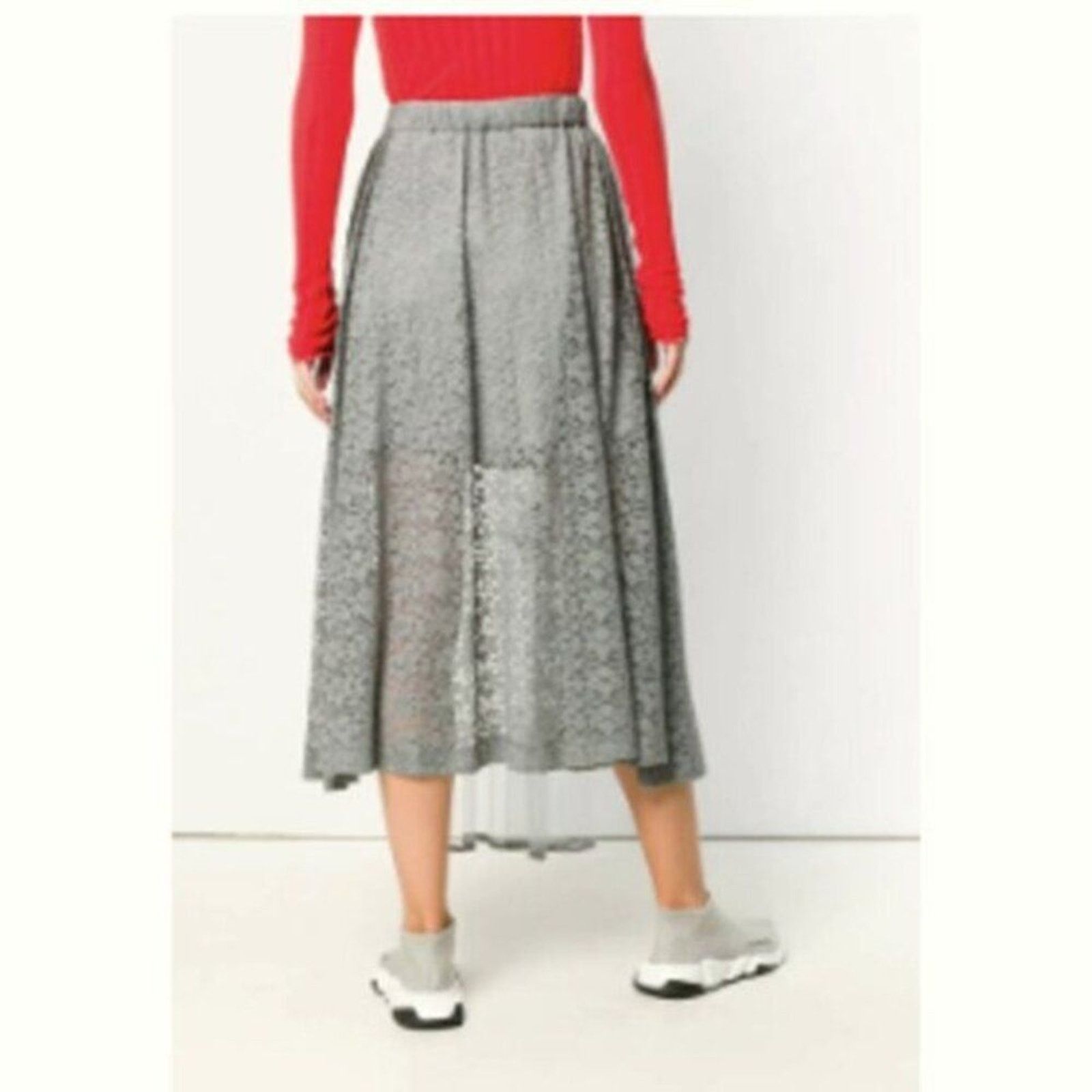 Stella McCartney Stella McCartney embellished lace high low skirt Gray Size 30" / US 8 / IT 44 - 3 Thumbnail