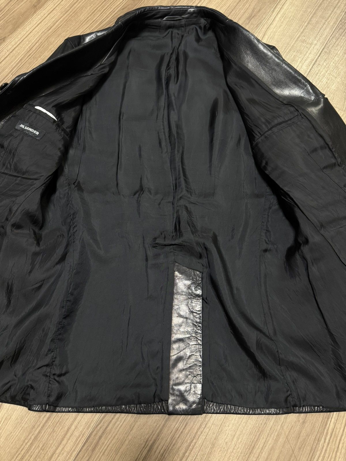 Jil Sander Jil Sander Leather Blazer (Raf Simons Era) Size US L / EU 52-54 / 3 - 7 Thumbnail