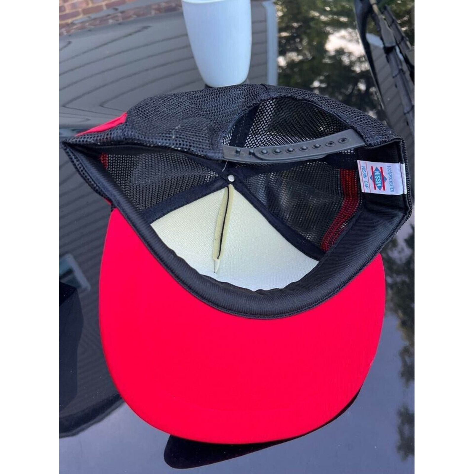 Nissan NWOT Vintage 80s Bass Fishing Trucker Ball Cap Hat OS Size ONE SIZE - 2 Thumbnail