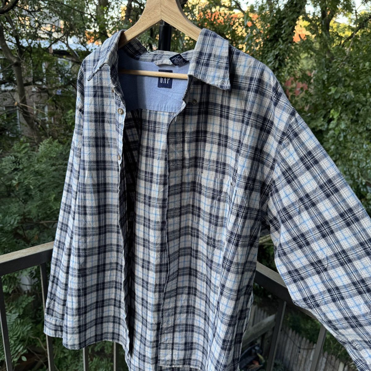 Vintage Thrashed Faded Distressed Flannel Shirt ERD Grunge Chrome Size US XL / EU 56 / 4 - 3 Thumbnail