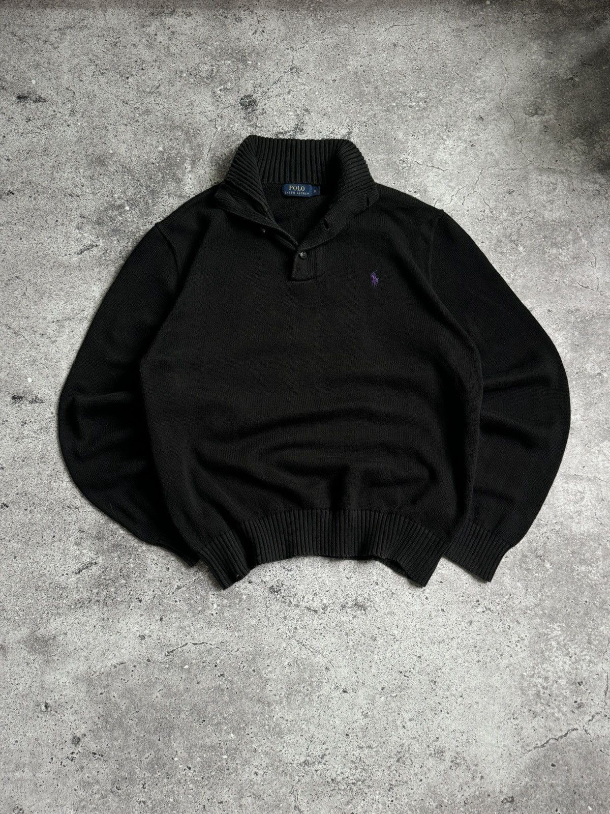 Polo Ralph Lauren × Vintage Vintage Polo Ralph Lauren 1/3 classic knitted sweater Size US XL / EU 56 / 4 - 1 Thumbnail