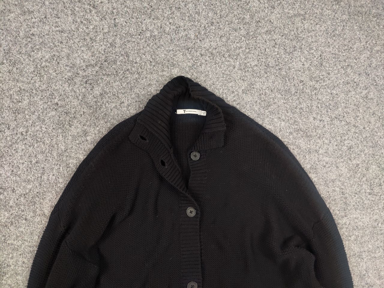 Alexander Wang Alexander Wang Cotton Black Oversized knit Button Cardigan Size S / US 4 / IT 40 - 5 Thumbnail