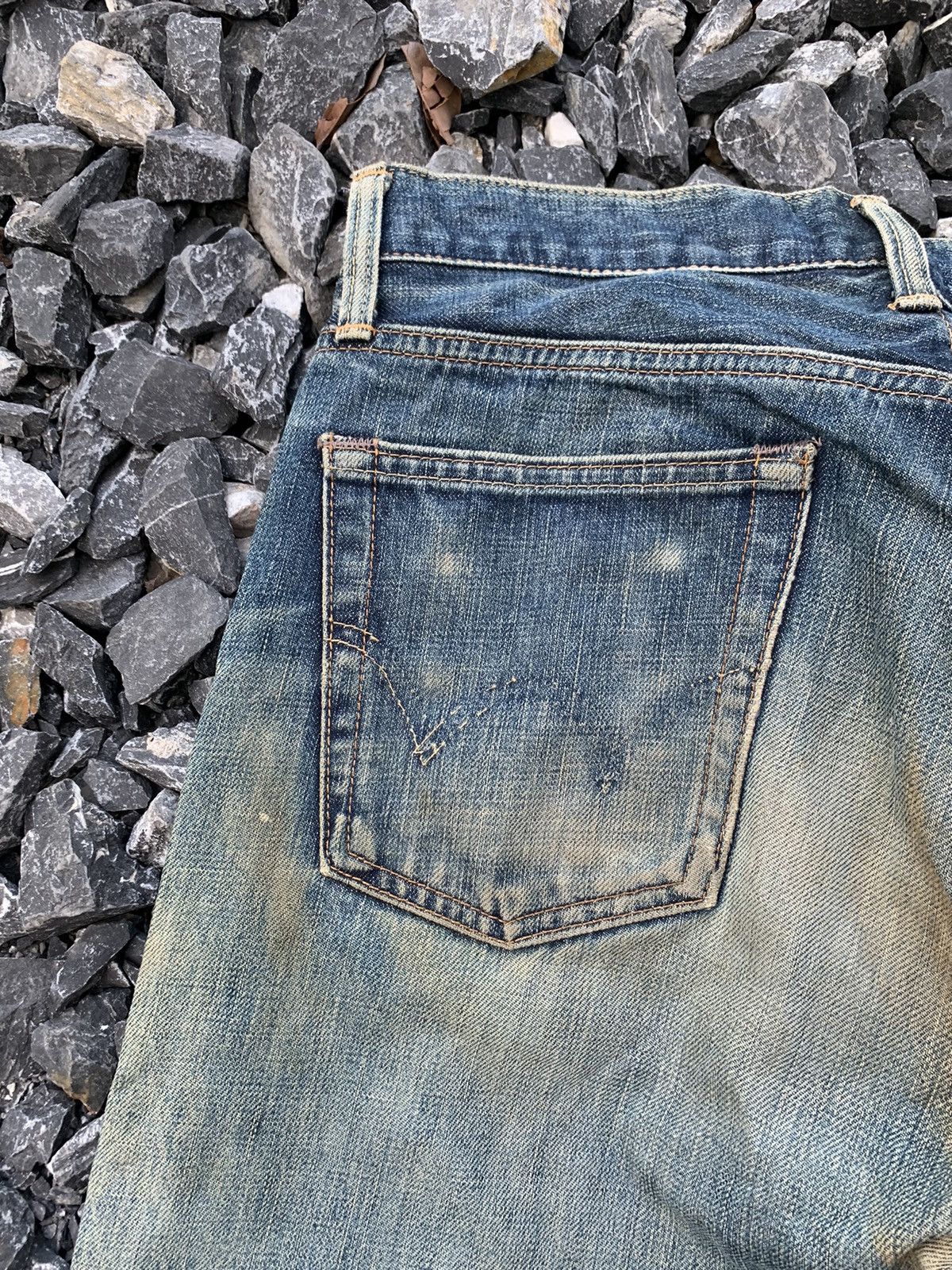 Edwin VINTAGE EDWIN 505SXXX MUDWASH RUSTY &FADED DISTRESSED DENIM Size US 29 - 12 Thumbnail