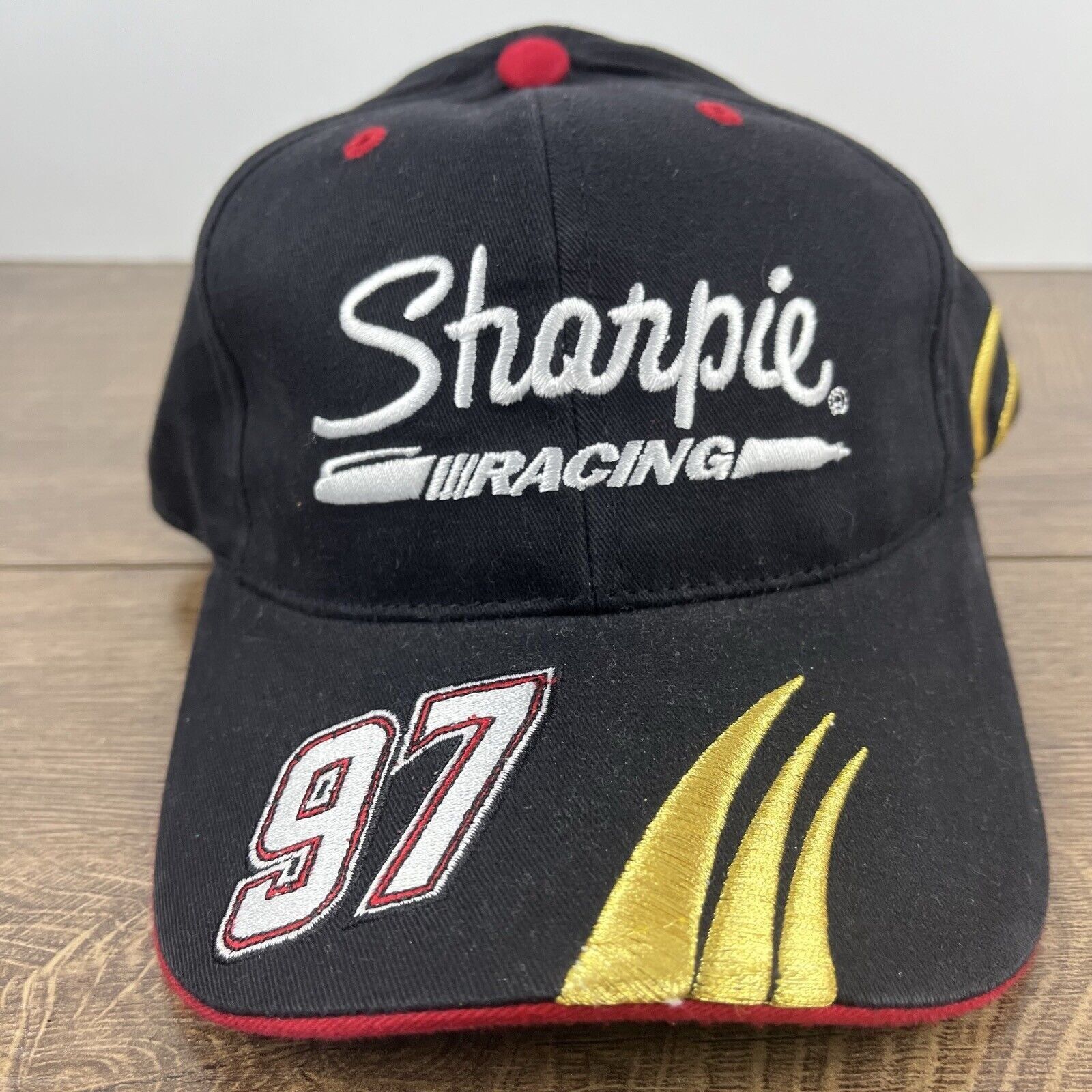 Other Kurt Busch Hat Sharpie Racing 97 Hat NASCAR Hat Black Hat Ad Size ONE SIZE - 7 Thumbnail