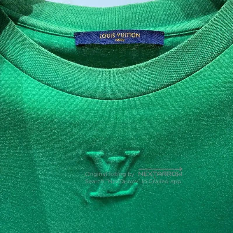 Louis Vuitton Louis Vuitton Men's Green Cotton T-Shirt . Size US XL / EU 56 / 4 - 3 Thumbnail