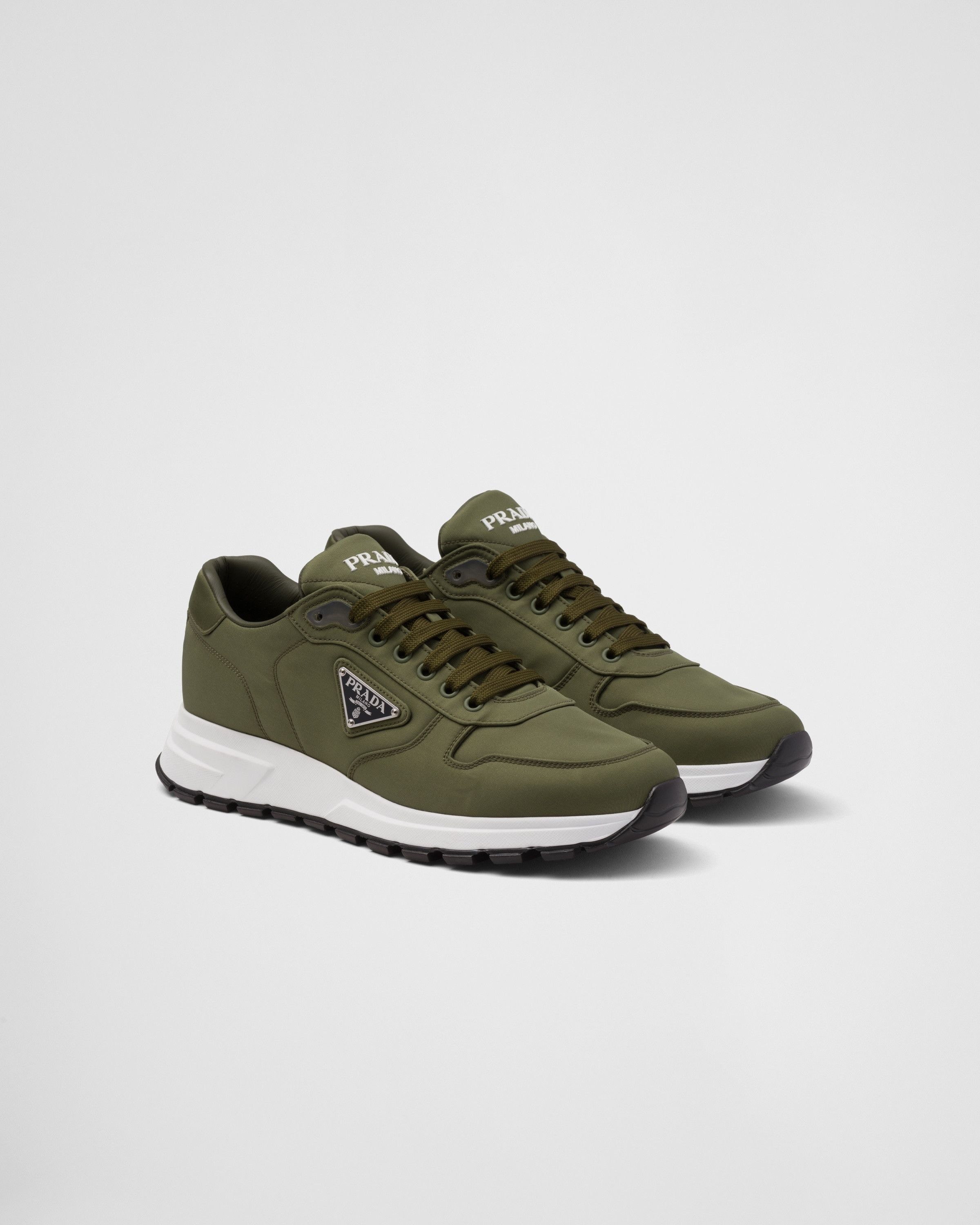 Prada o1mt1gz0325 Re-Nylon Sneakers in Dark Green Size US 10.5 / EU 43-44 - 1 Thumbnail