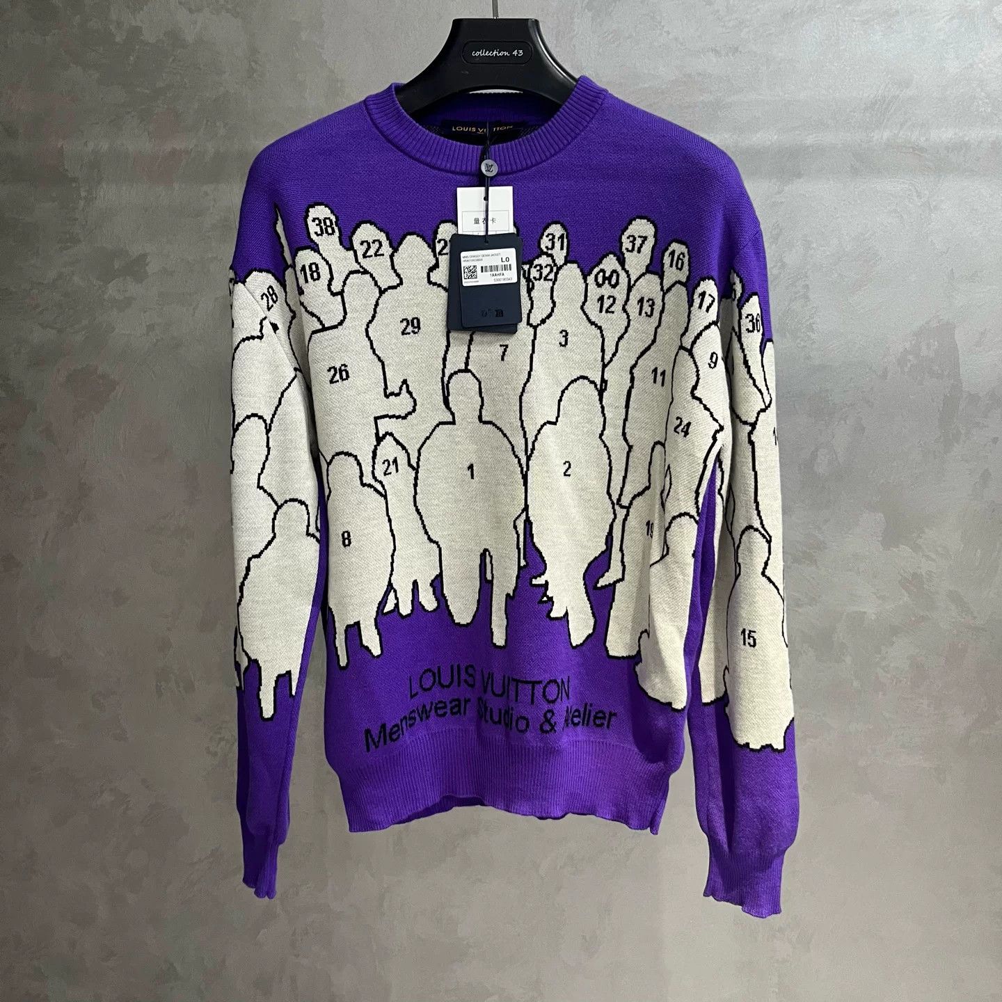 Louis Vuitton Louis Vuitton Purple Logo Jacquard Sweater Size US L / EU 52-54 / 3 - 1 Thumbnail
