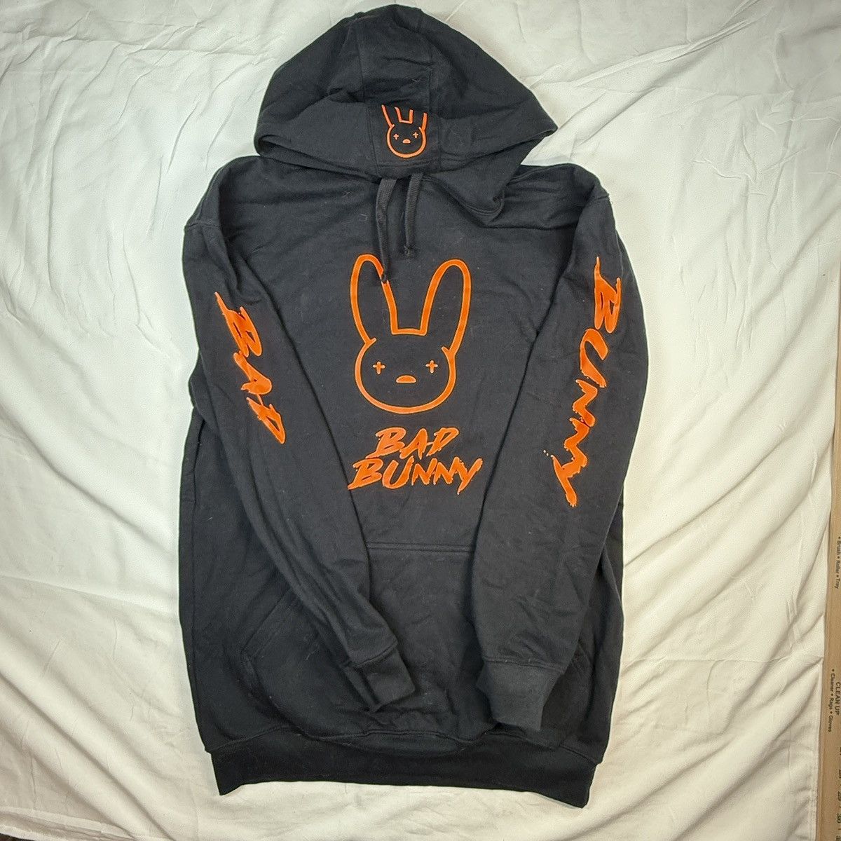 Other NWT Bad Bunny hoodie Black and neon orange Mens Large Size US L / EU 52-54 / 3 - 2 Thumbnail