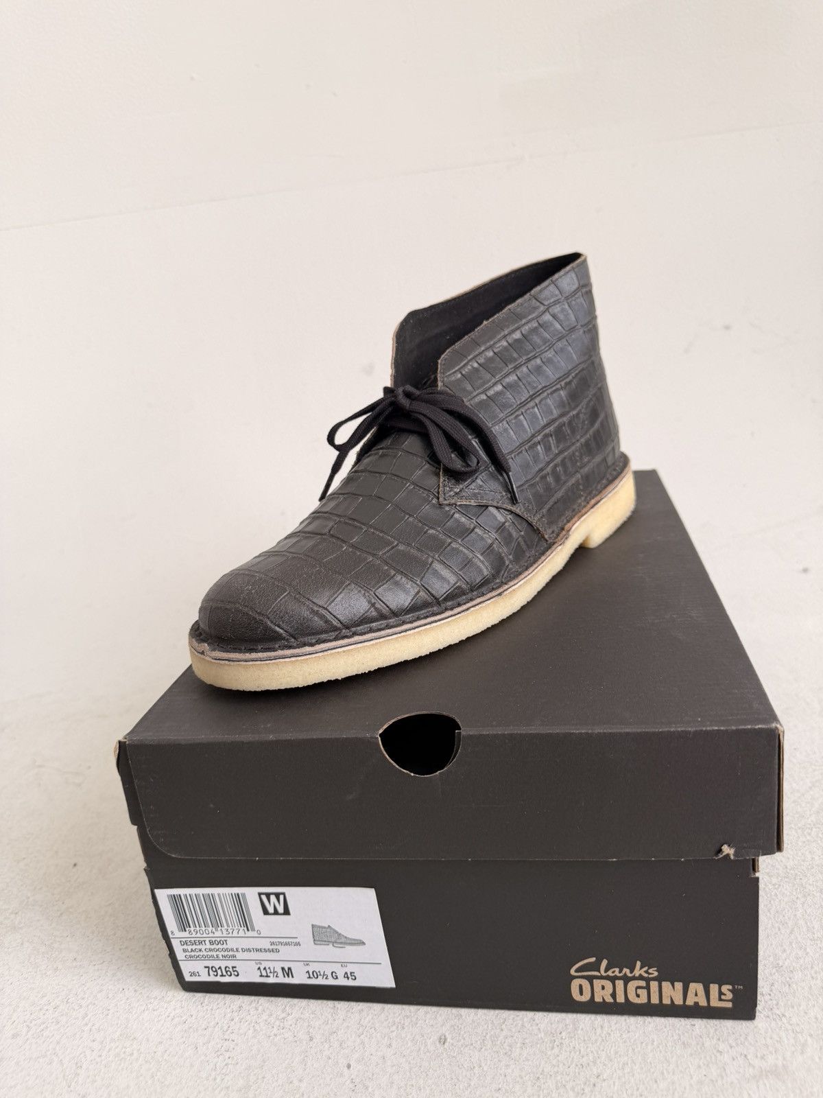 Clarks Clarks Originals Desert Boot Mens Black Crocodile Leather Size US 11.5 / EU 44-45 - 1 Thumbnail