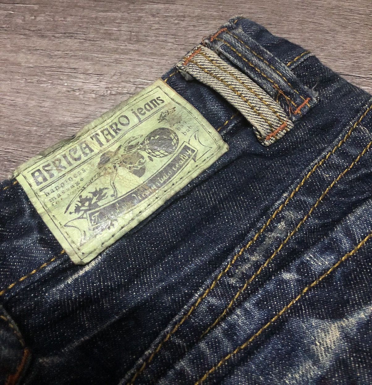 Japanese Brand VINTAGE AFRICA TARO DENIM FLARED JEANS Size 28" / US 6 / IT 42 - 12 Thumbnail