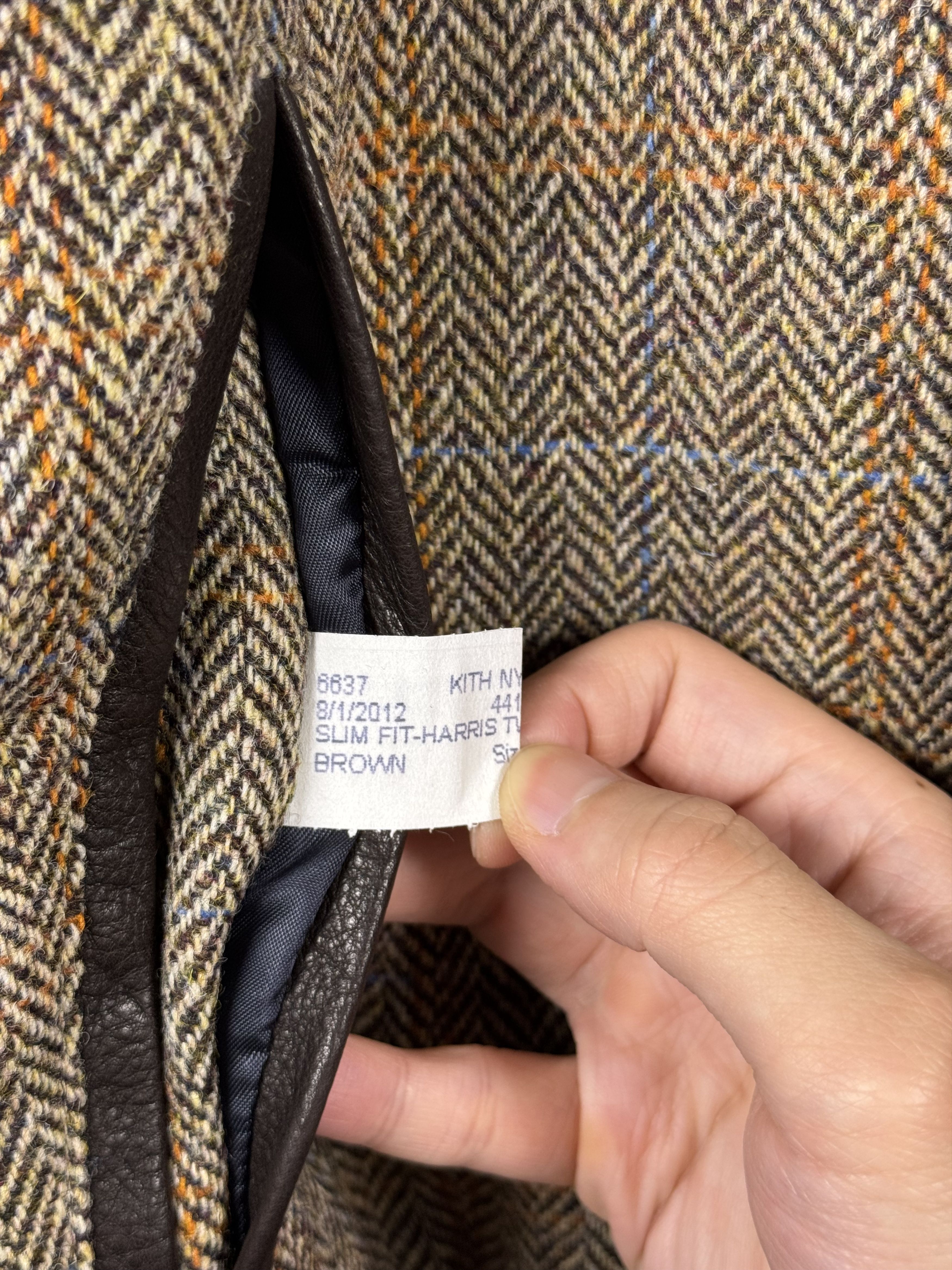Golden Bear × Kith 2012 Harris Tweed Varsity Jacket Brown Orange Size US L / EU 52-54 / 3 - 5 Thumbnail
