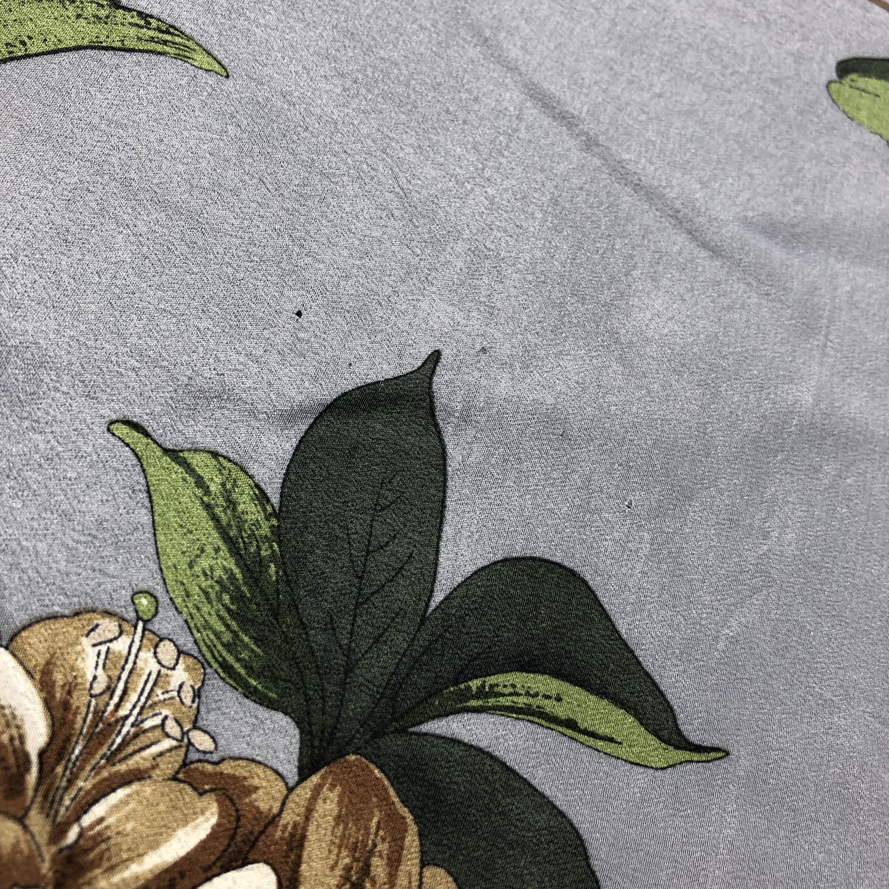 Perry Ellis Vintage Perry Ellis Floral Hand Rolled Silk Scarf M793 Size ONE SIZE - 8 Thumbnail