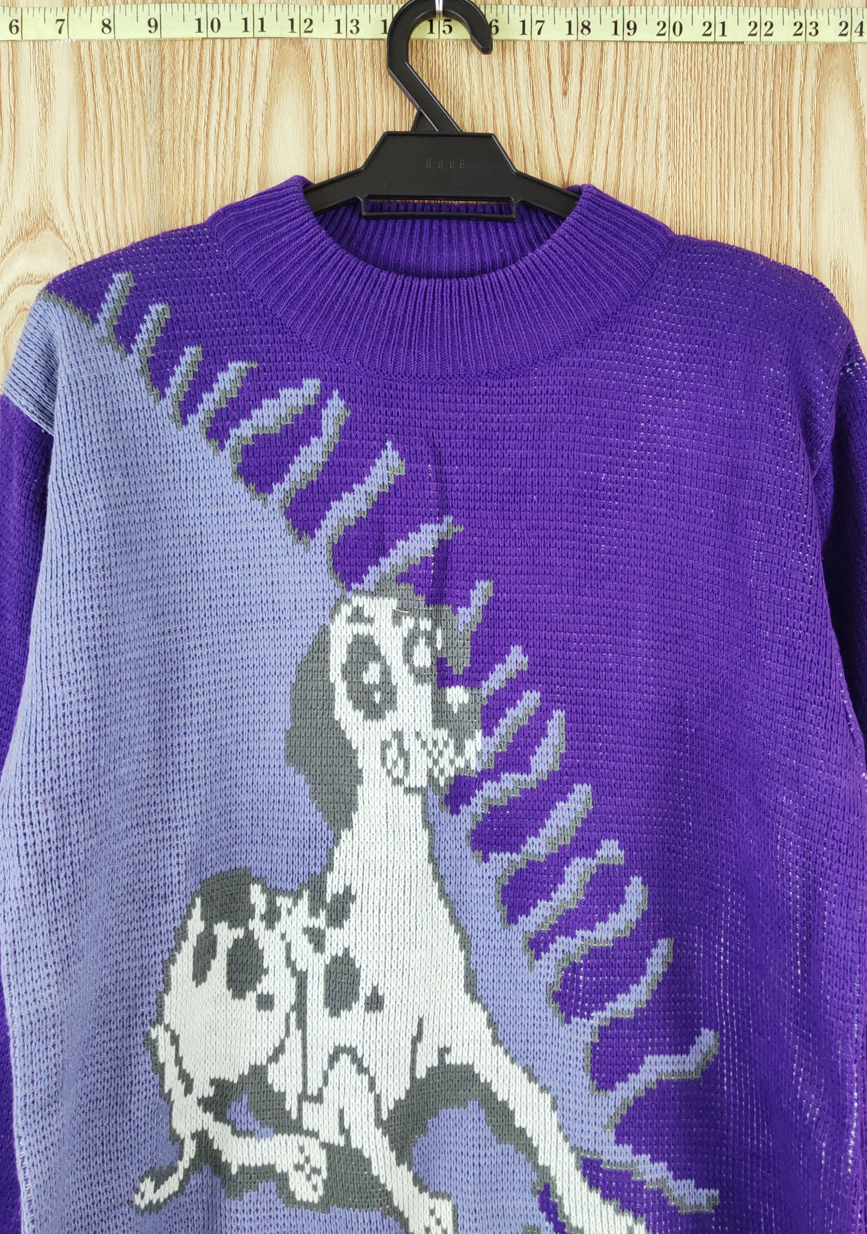 Japanese Brand × Vintage Desire Purple dog Knitwear Long Sweatshirts #W424 Size M / US 6-8 / IT 42-44 - 2 Thumbnail