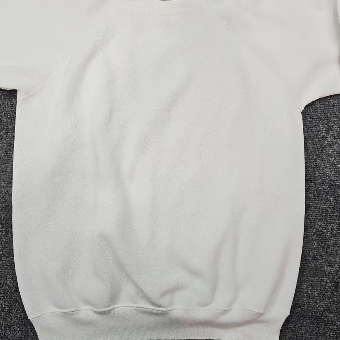 Hanes VINTAGE Hanes Sweatshirt Men L White 90s Crew Neck Zip Pullover Long Sleeve Made in USA XL Regular White Crew Neck Men Size US XL / EU 56 / 4 - 2 Thumbnail