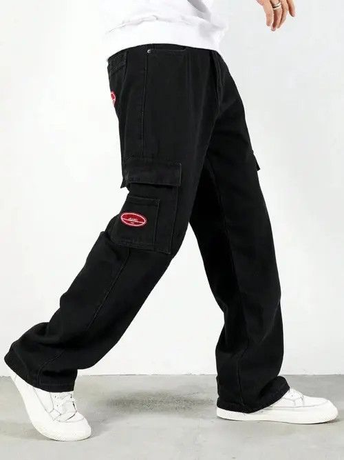 Jean Cargo Pocket Denim Jeans Straight fit Size US 36 / EU 52 - 1 Thumbnail
