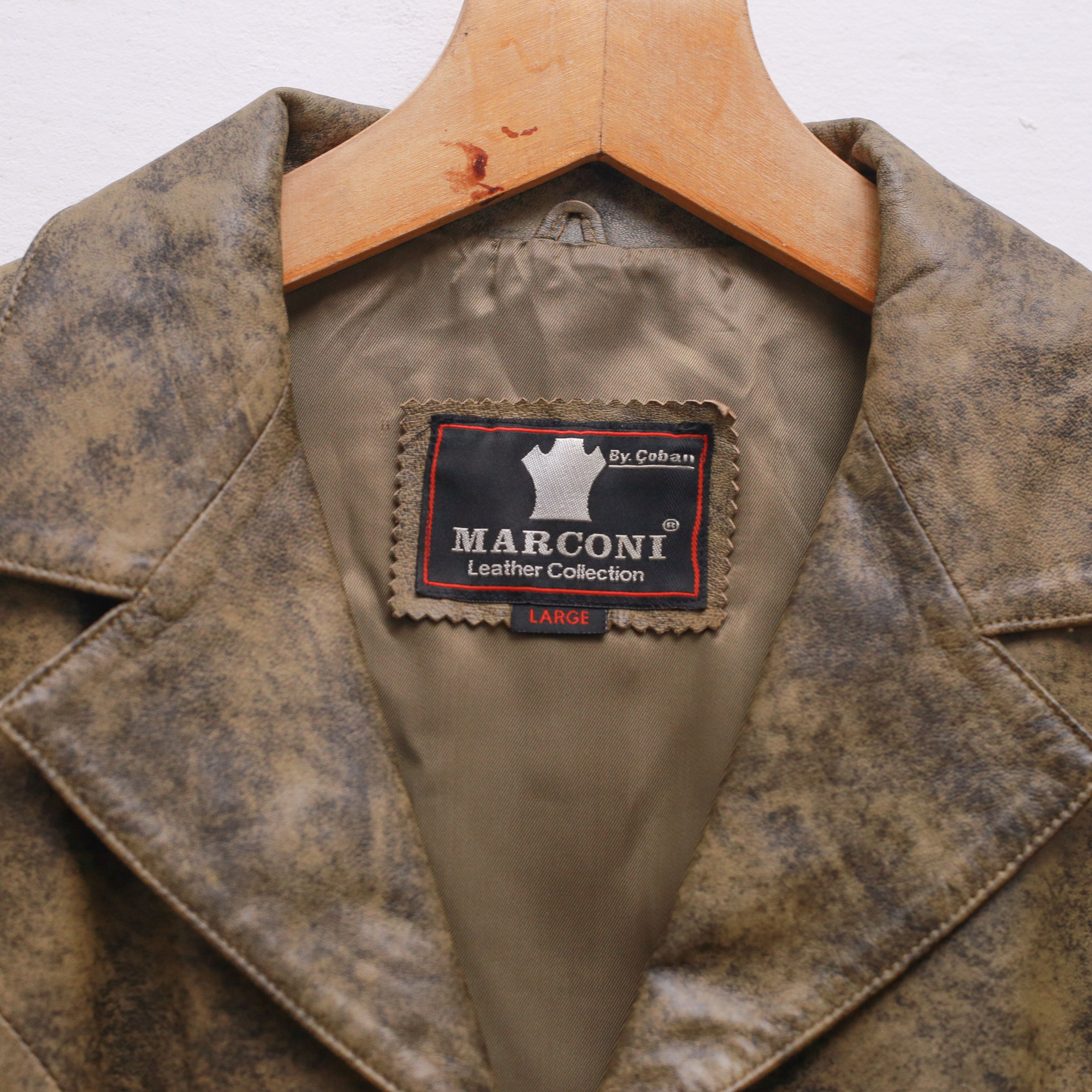 Other Marconi Genuine Leather Metallic Bronze Blazer Biker Jacket Size L / US 10 / IT 46 - 3 Thumbnail