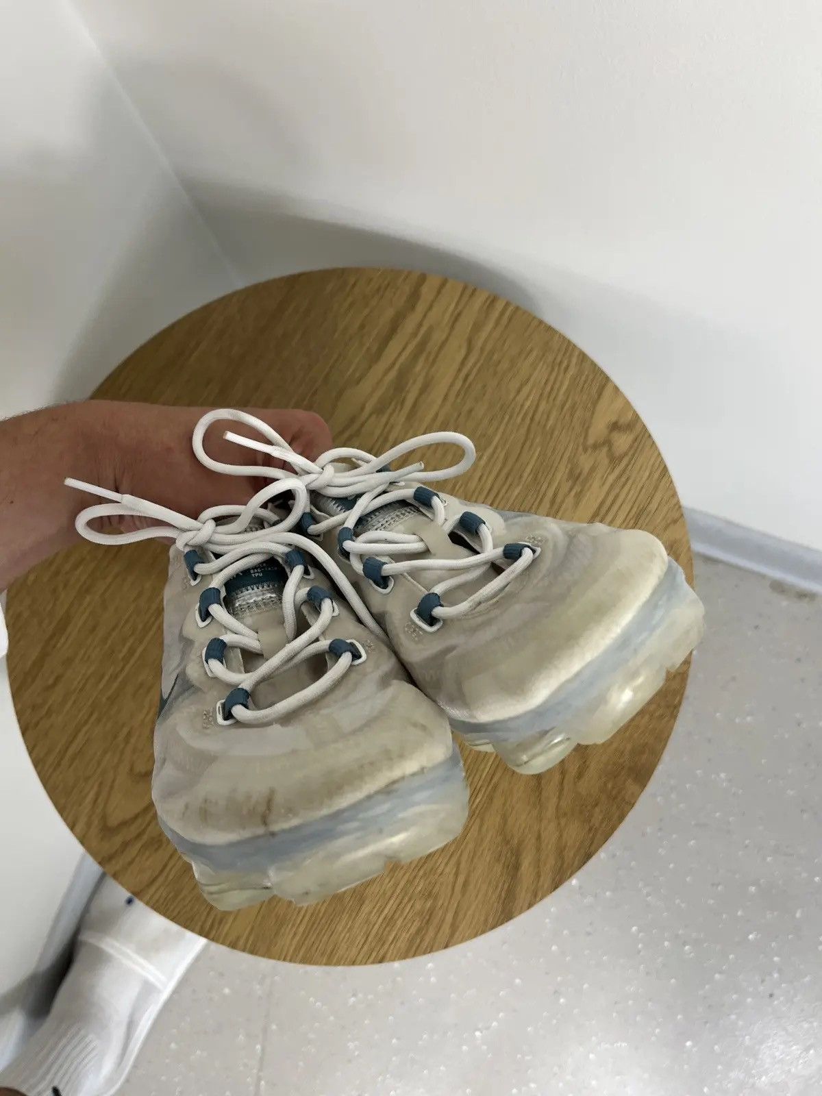 Nike Nike Air VaporMax White Teal Women's Hype Sneakers Shoes Size US 5.5 / IT 35.5 - 5 Thumbnail