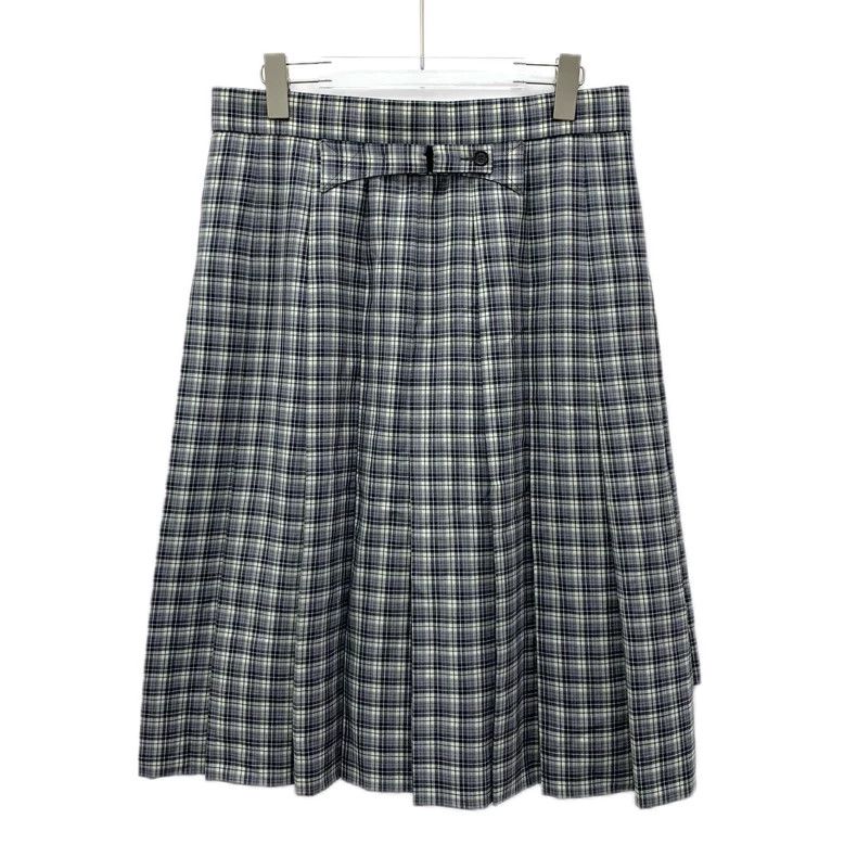 Thom Browne Thom browne Size 1 Gray plaid wool pleated skirt 2505-Next Size 25" / US 0 / IT 36 - 2 Thumbnail