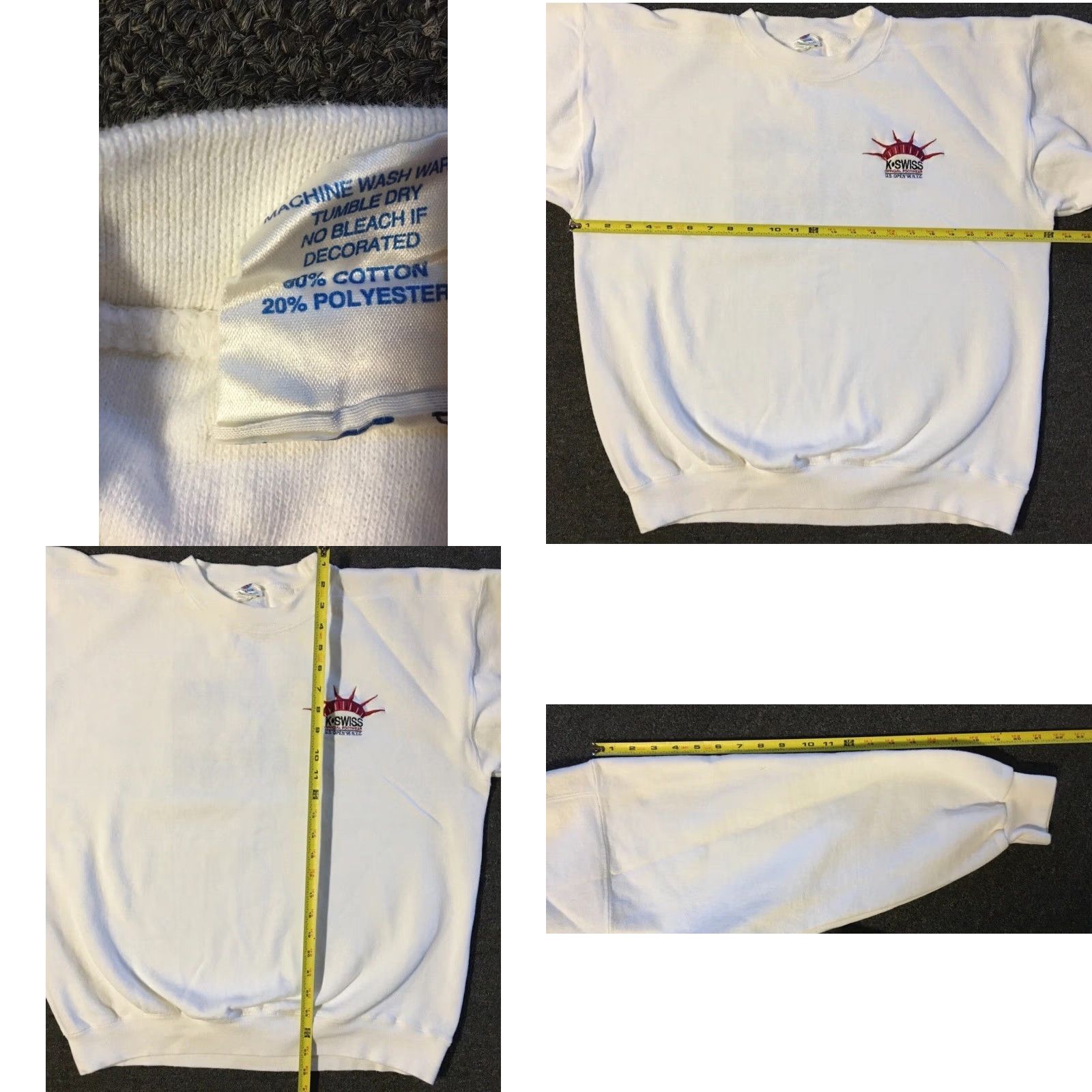 PGA Tour Vtg 90s K Swiss US Open Official Footwear Promo Sweatshirt L Golf Hoodie Men L White USA Sports Embroidered 90s Nyc USA Size US L / EU 52-54 / 3 - 8 Thumbnail