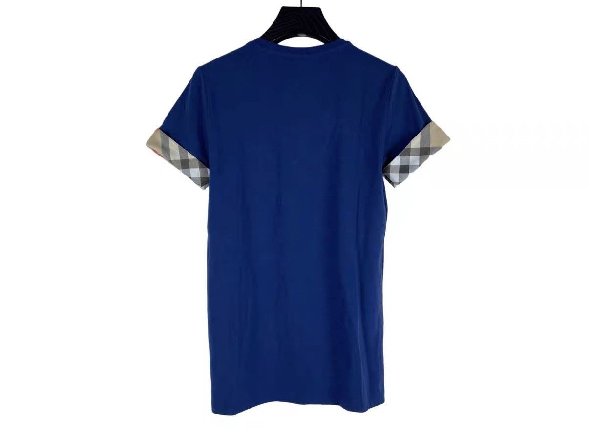 Burberry Burberry Blue Short Sleeve with Cuff Check Detail J31 Size US M / EU 48-50 / 2 - 2 Thumbnail