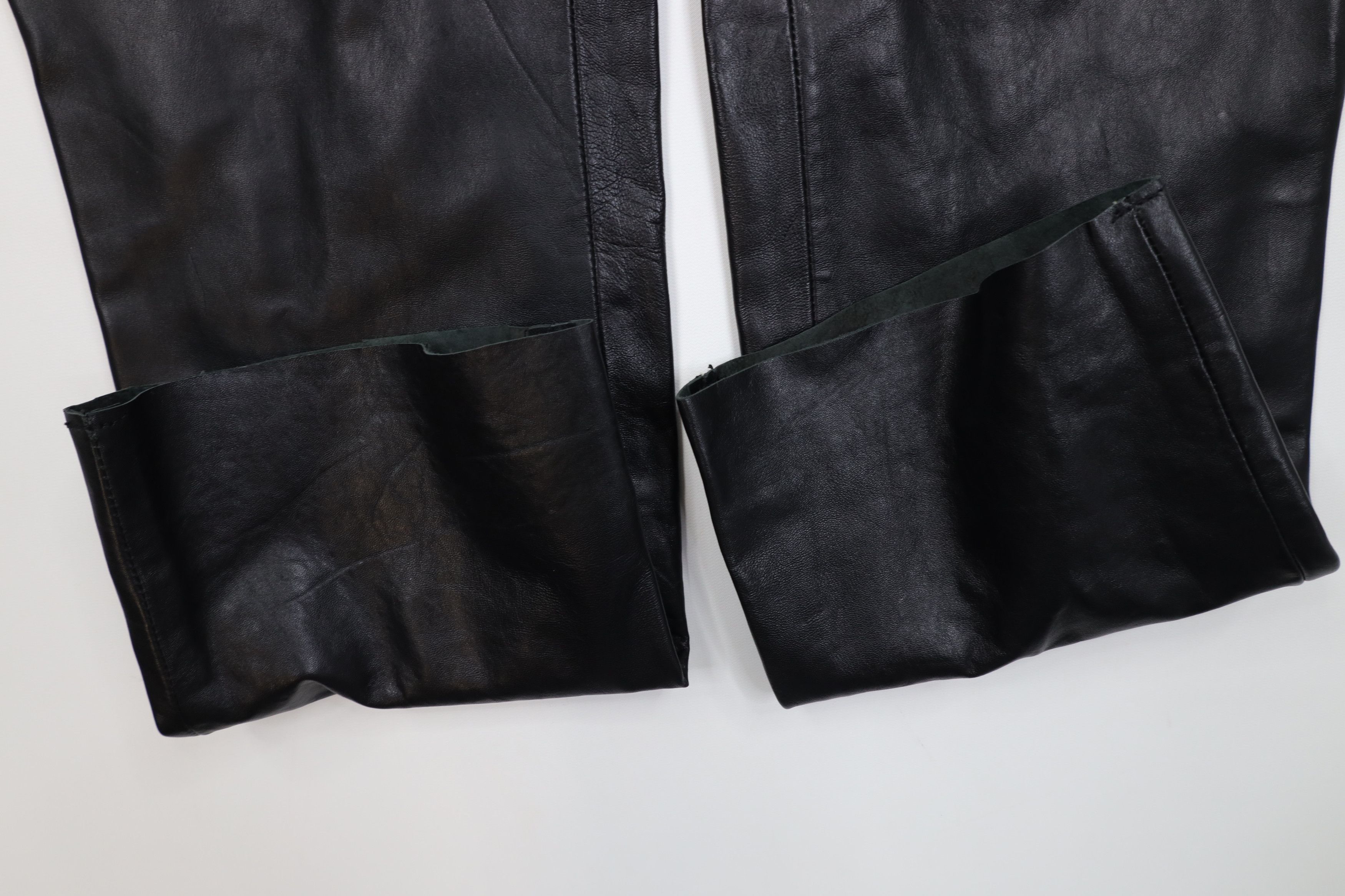 Vintage Vintage 90s Streetwear Soft Leather Straight Leg Pants Size US 30 / EU 46 - 5 Thumbnail